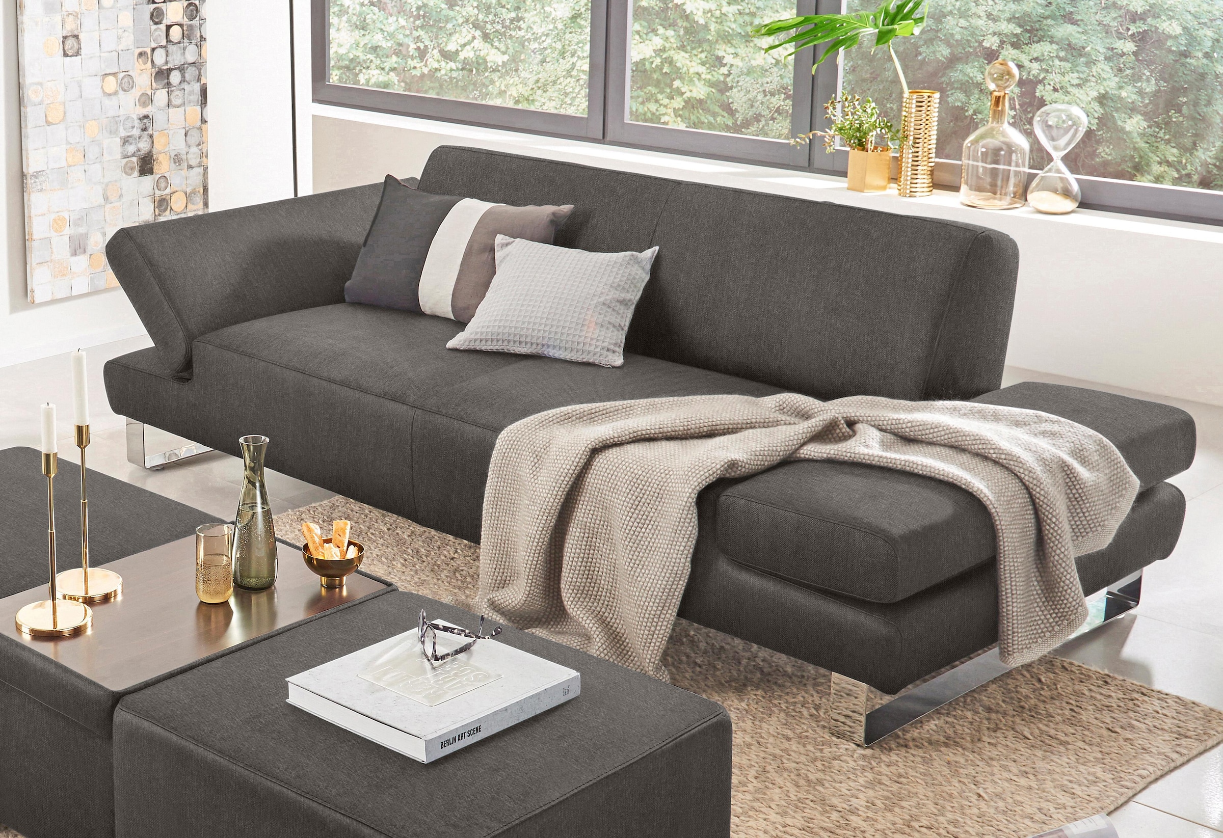 W.SCHILLIG 2-Sitzer »taboo Designsofa mit hohem Sitzkomfort«, mit Normaltiefe, inklusive Armlehnenverstellung