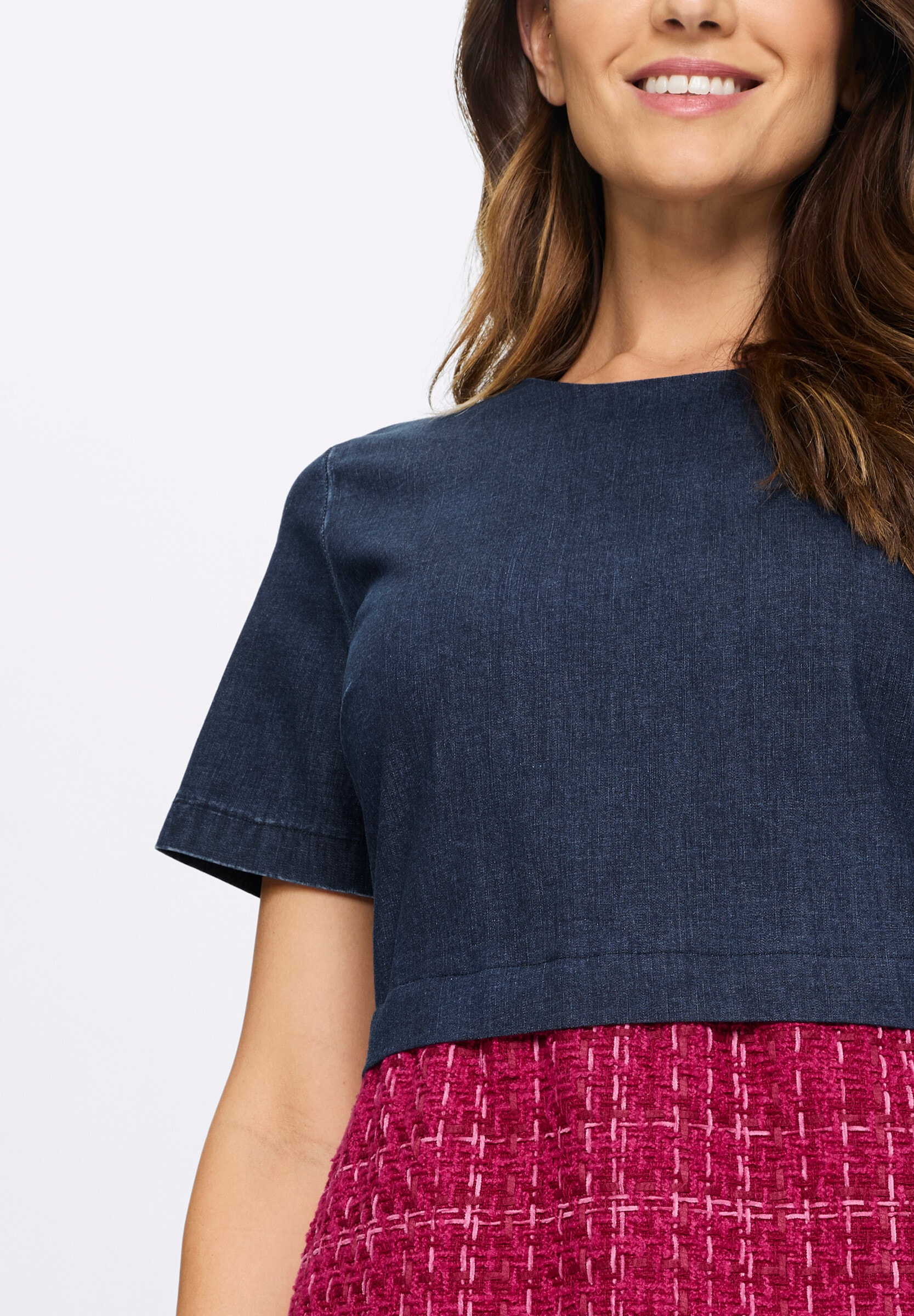heine Jerseykleid »Kleid Bleistiftkleid in 2-in-1-Optik« Ohne Taschen