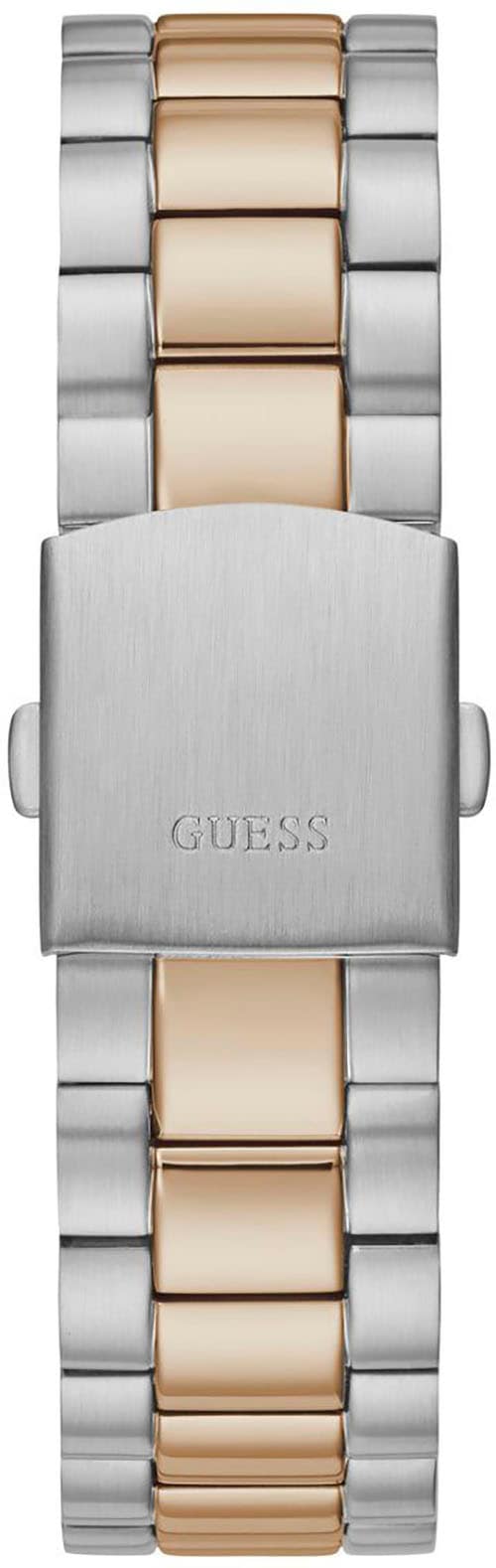 Guess Quarzuhr »CONNOISSEUR«, Armbanduhr, Herrenuhr, Datum, Wochentag, Edelstahlarmband