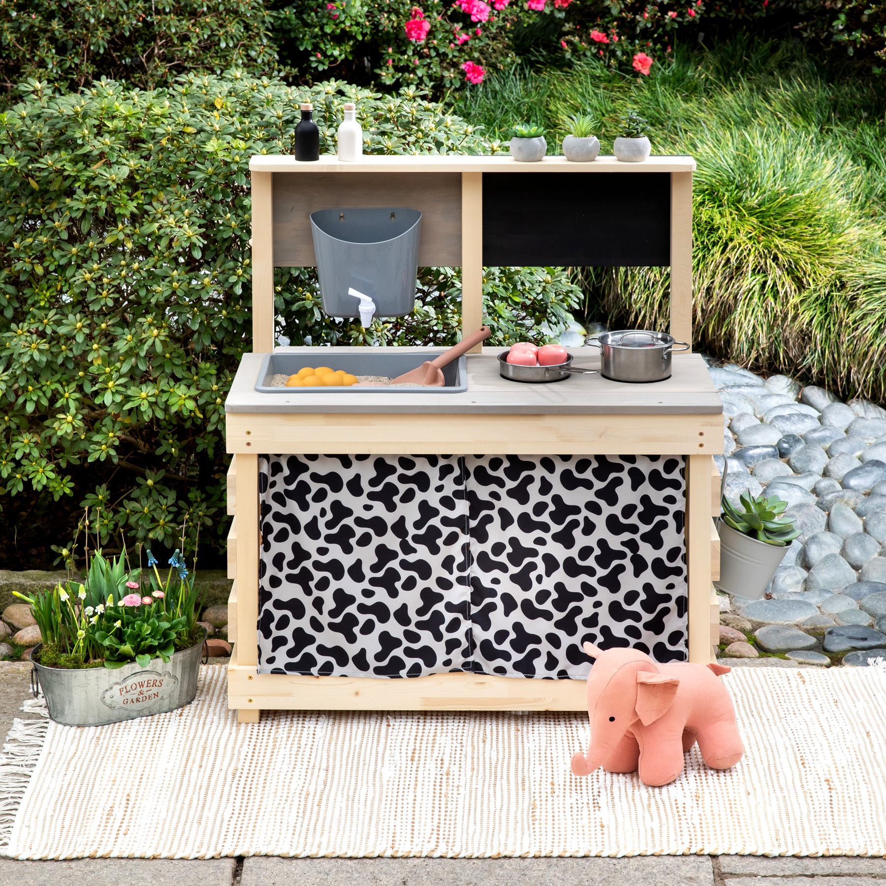 MUDDY BUDDY® Outdoor-Spielküche »Big Leo«, natur - warmgrau; FSC® - schützt Wald - weltweit