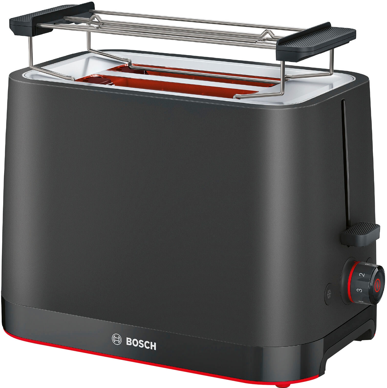 BOSCH Toaster »MyMoment TAT3M123«, 2 Schlitze, für 2 Scheiben, 950 W, entnehmbarer Brötchenaufsatz, Auftaufunktion, Brotzentrierung, AutoOff