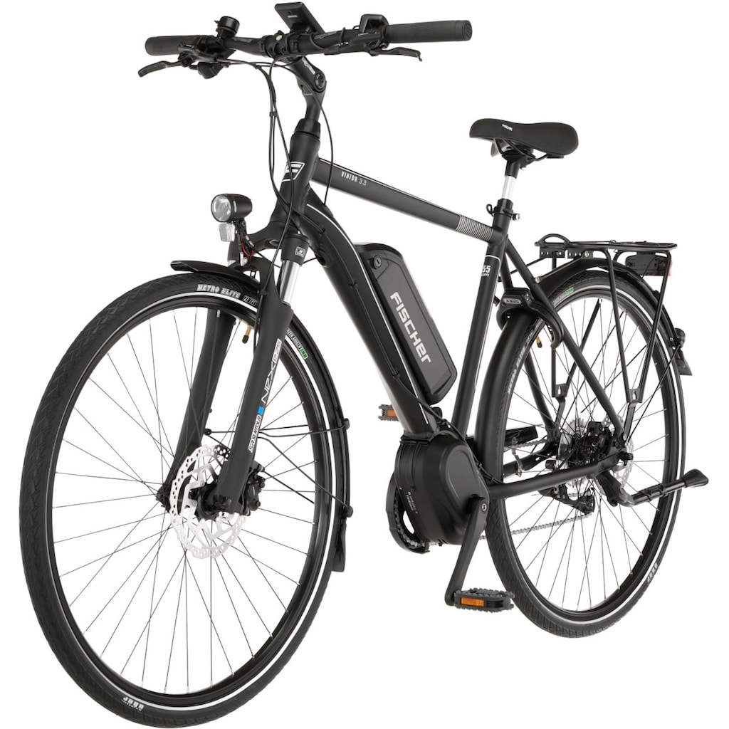 FISCHER Fahrrad E-Bike »VIATOR 3.0 Herren 55«, 8 Gang, Shimano, Acera, Mittelmotor 250 W, (mit Faltschloss)