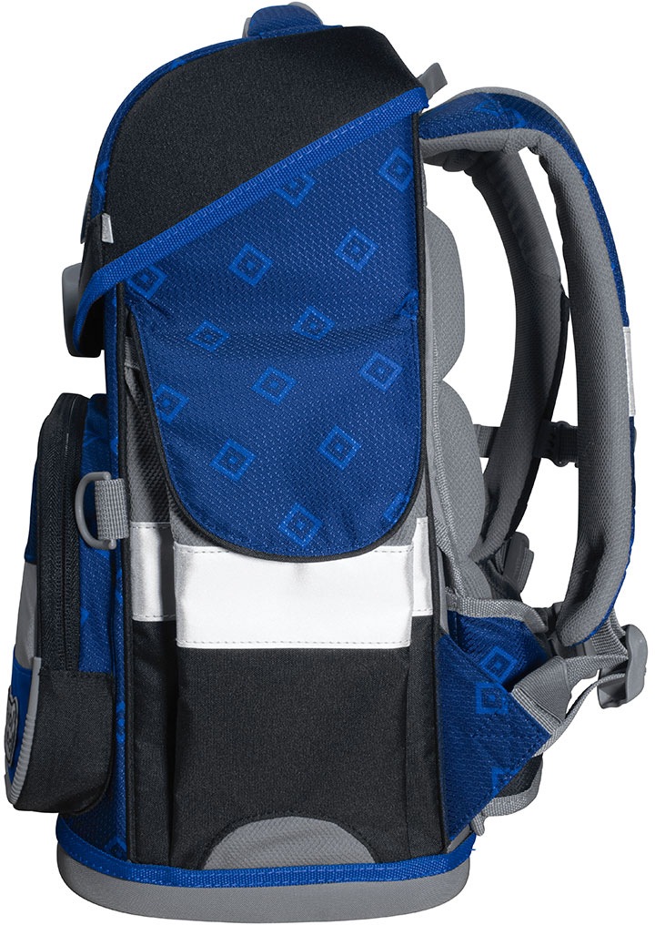 SCHOOL-MOOD® Schulranzen »Timeless Air+ HSV« retroreflektierende Flächen inkluive Patchy-Set; aus recyceltem Material CB11739