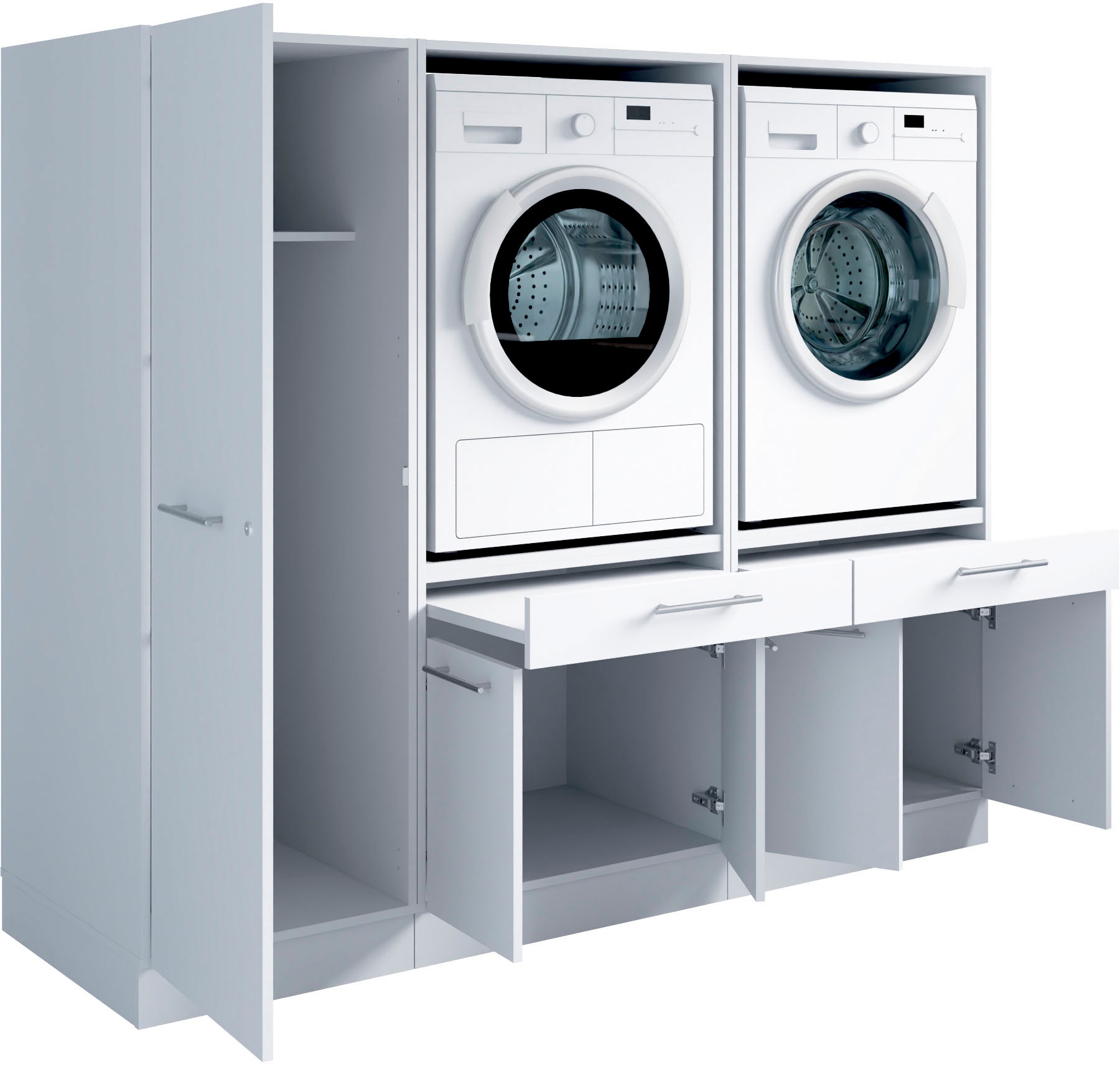 Laundreezy Mehrzweckschrank-Set »Laundreezy, 3-tlg. Mehrzweckschrank-Set B/H/T 186/162/68 cm« 3 Stk. tlg.