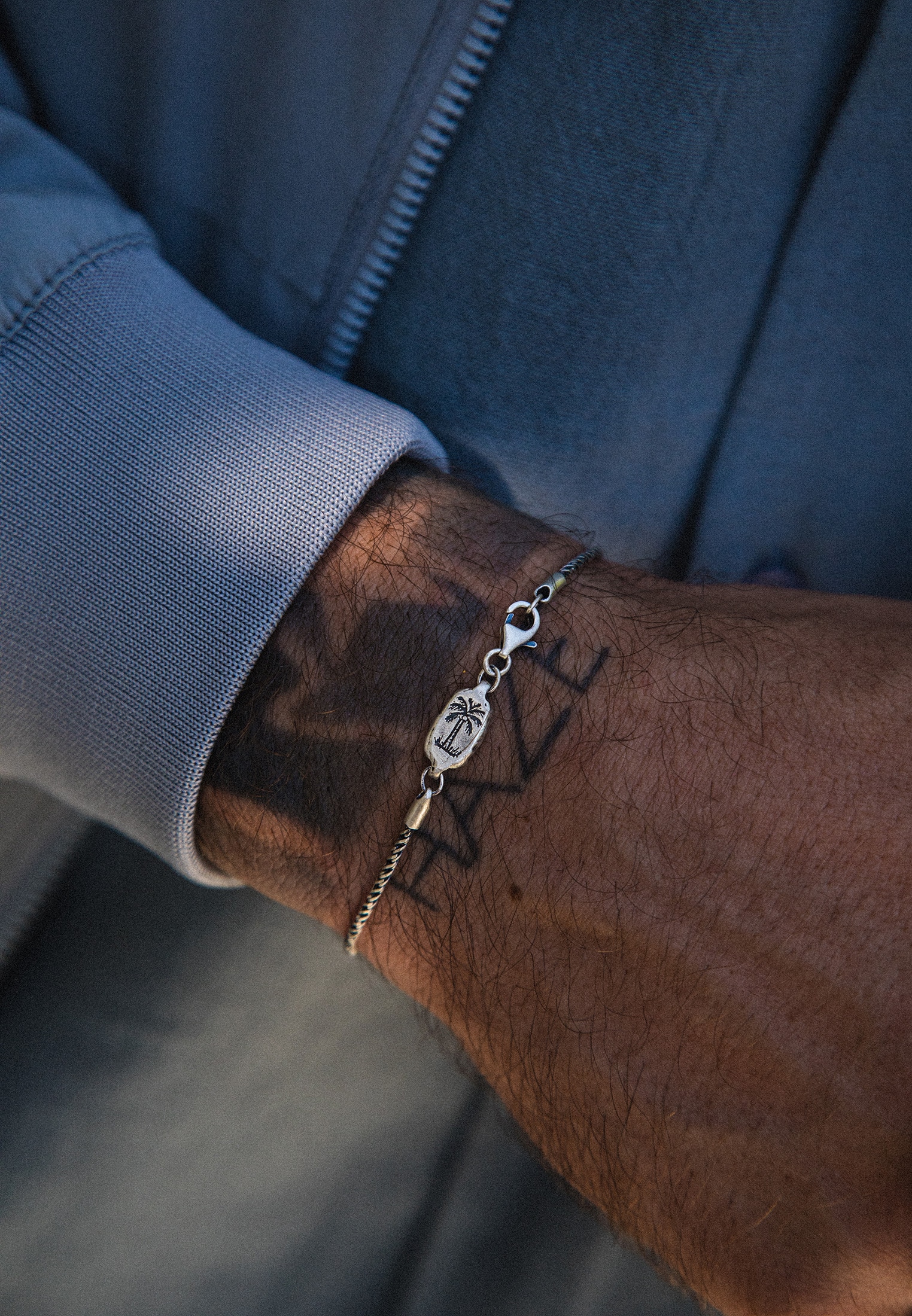 HAZE & GLORY Armkette »Armband Herren Kordelkette - Paradise 925 Silber oxidiert«
