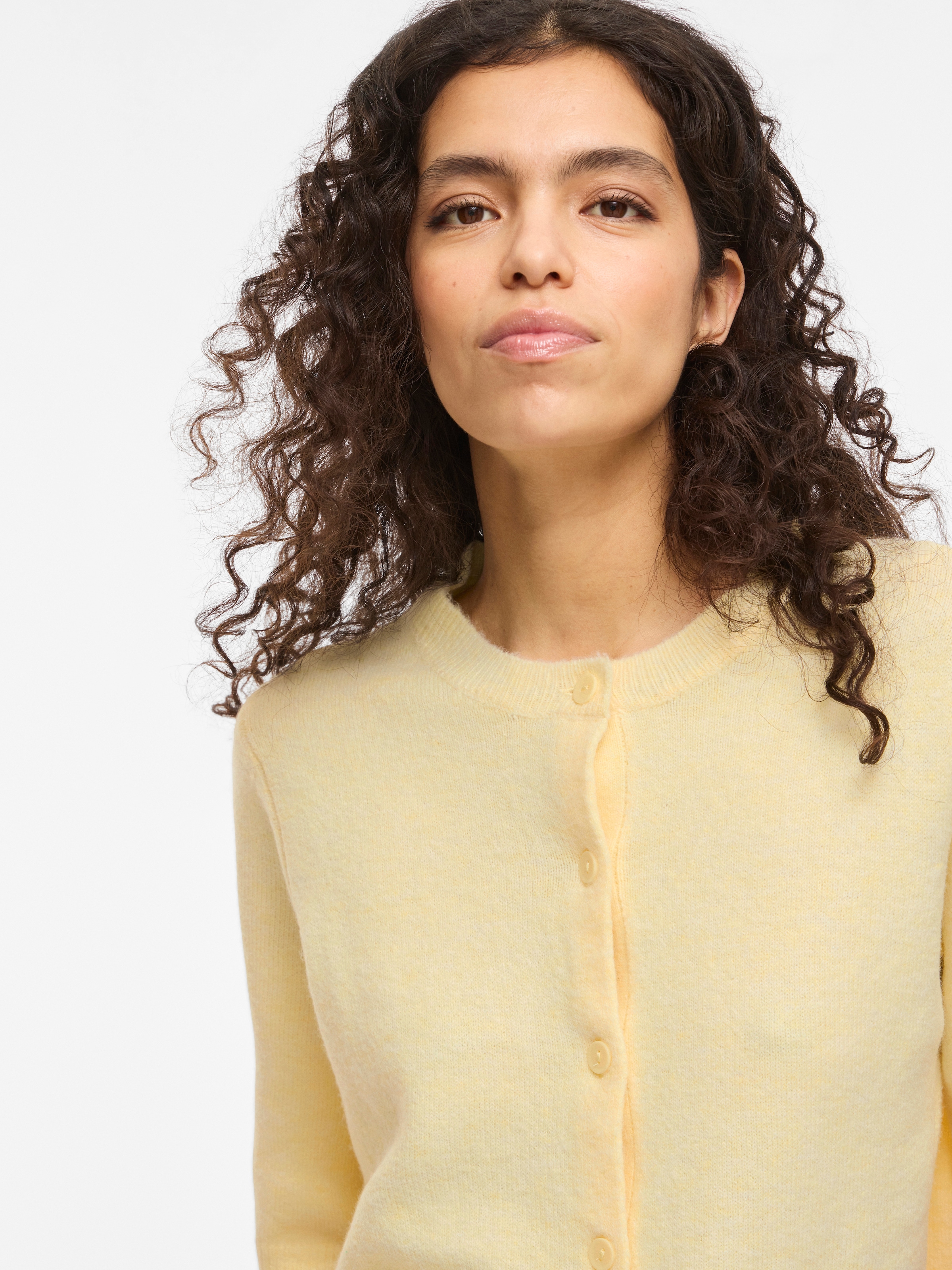 Vila Strickjacke »VILIGA 2/4 O-NECK KNIT CARDIGAN - NOOS« Materialmix, regular fit