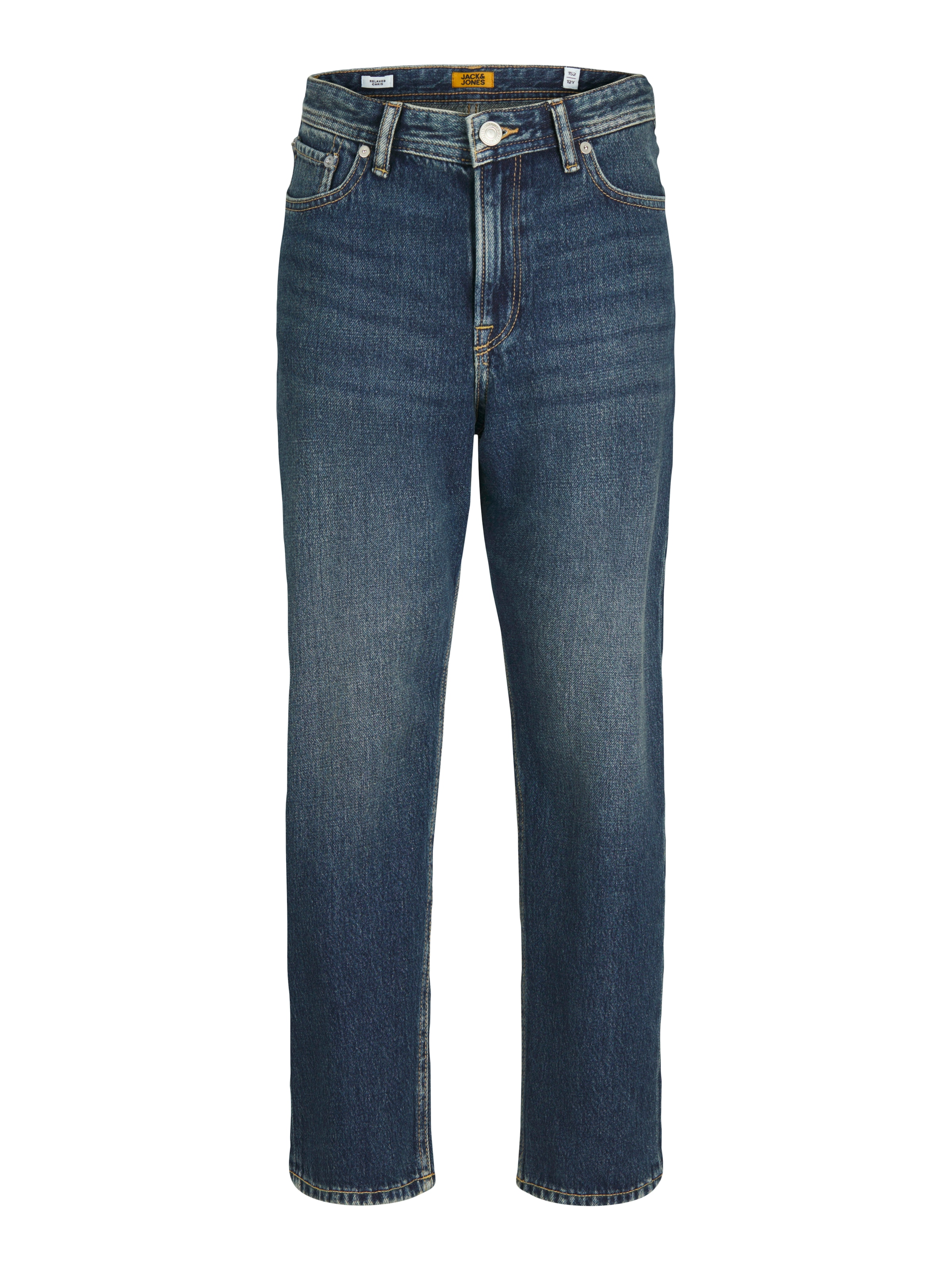 Jack & Jones Junior Loose-fit-Jeans »JJICHRIS robust, pflegeleicht, stylisch«, Abriebeffekte, modisch, loose fit, Denim