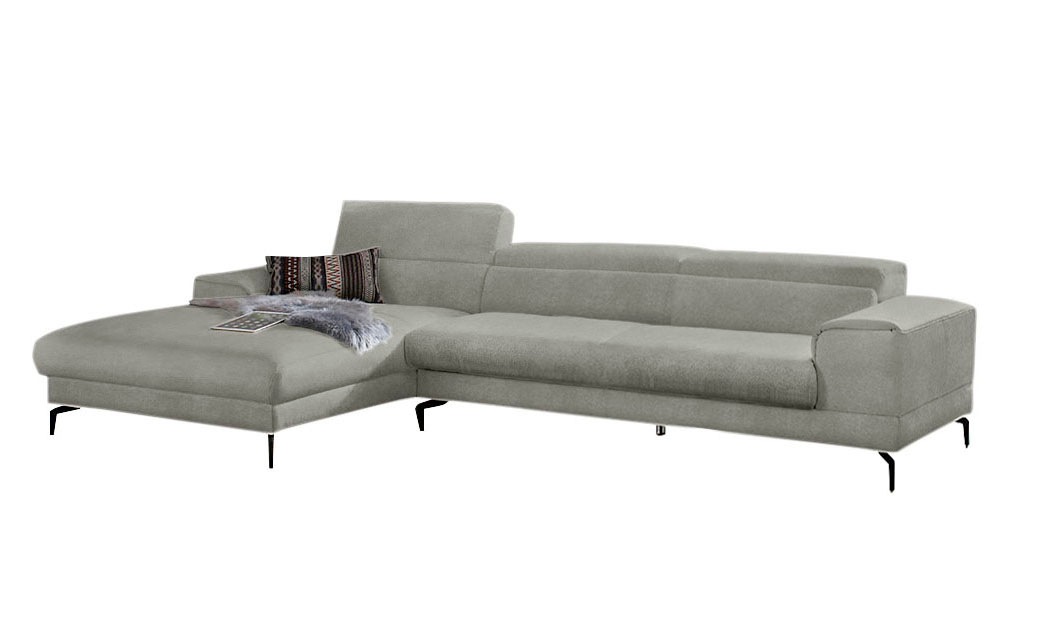 W.SCHILLIG Ecksofa »piedroo, Designsofa mit tollem Sitzkomfort, bequem, L-Form« Kopfteilverstellung, wahlweise mit Sitztiefenverstellung, Breite 343cm