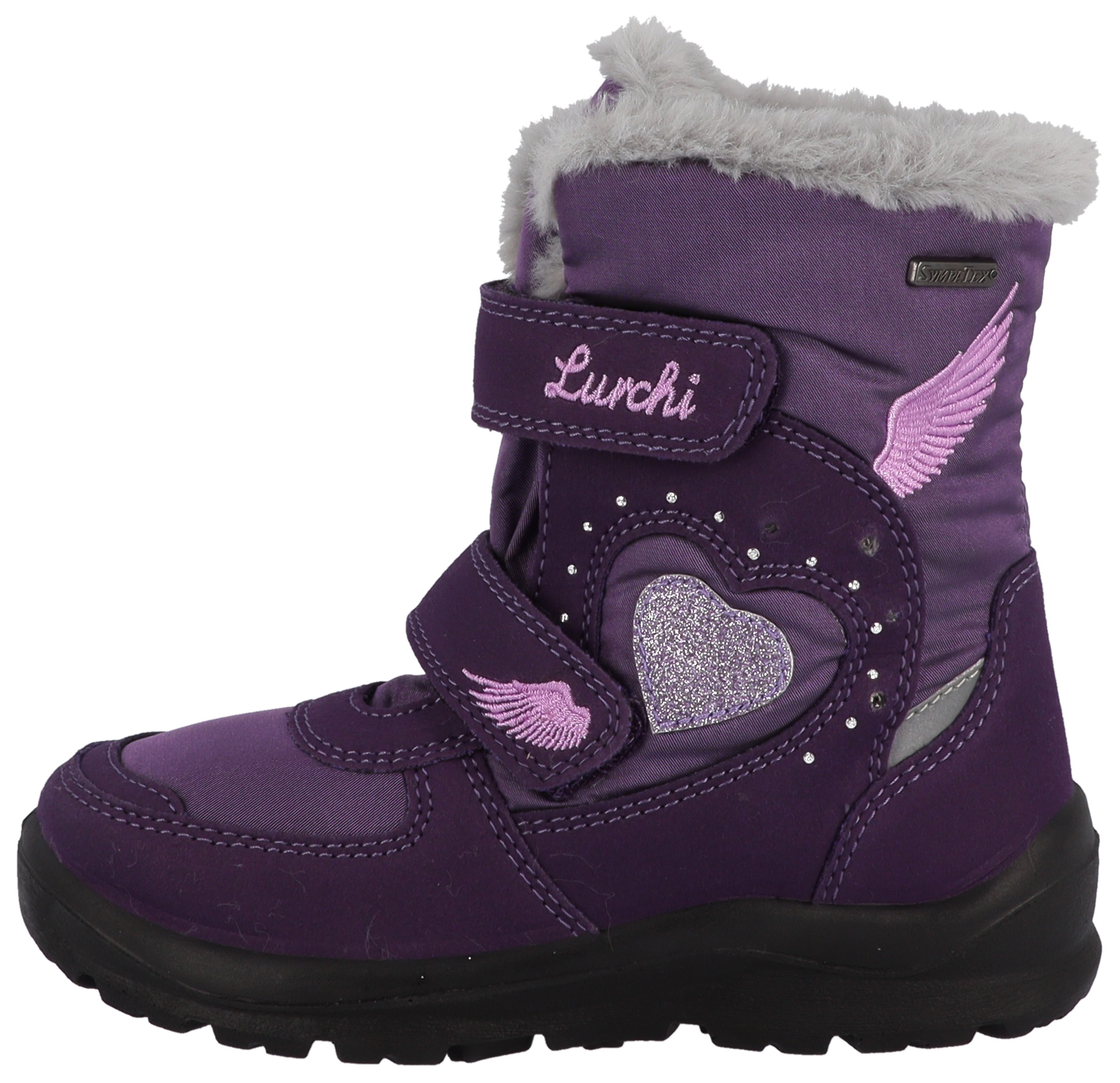 Lurchi Winterboots »Keely-SYMPATEX, Blinkschuh«  Klettstiefel mit Glitzerherz, Größenschablone zum Download