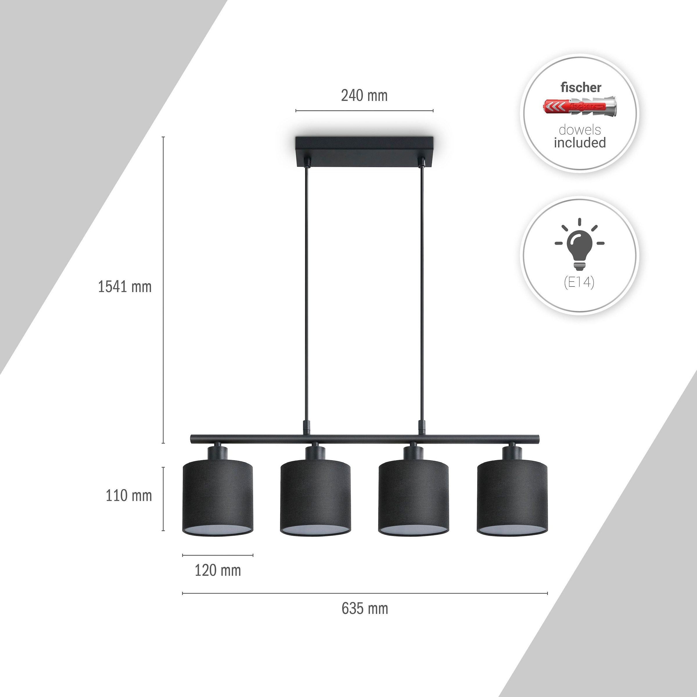 Paco Home Pendelleuchte »ANIKA« E14