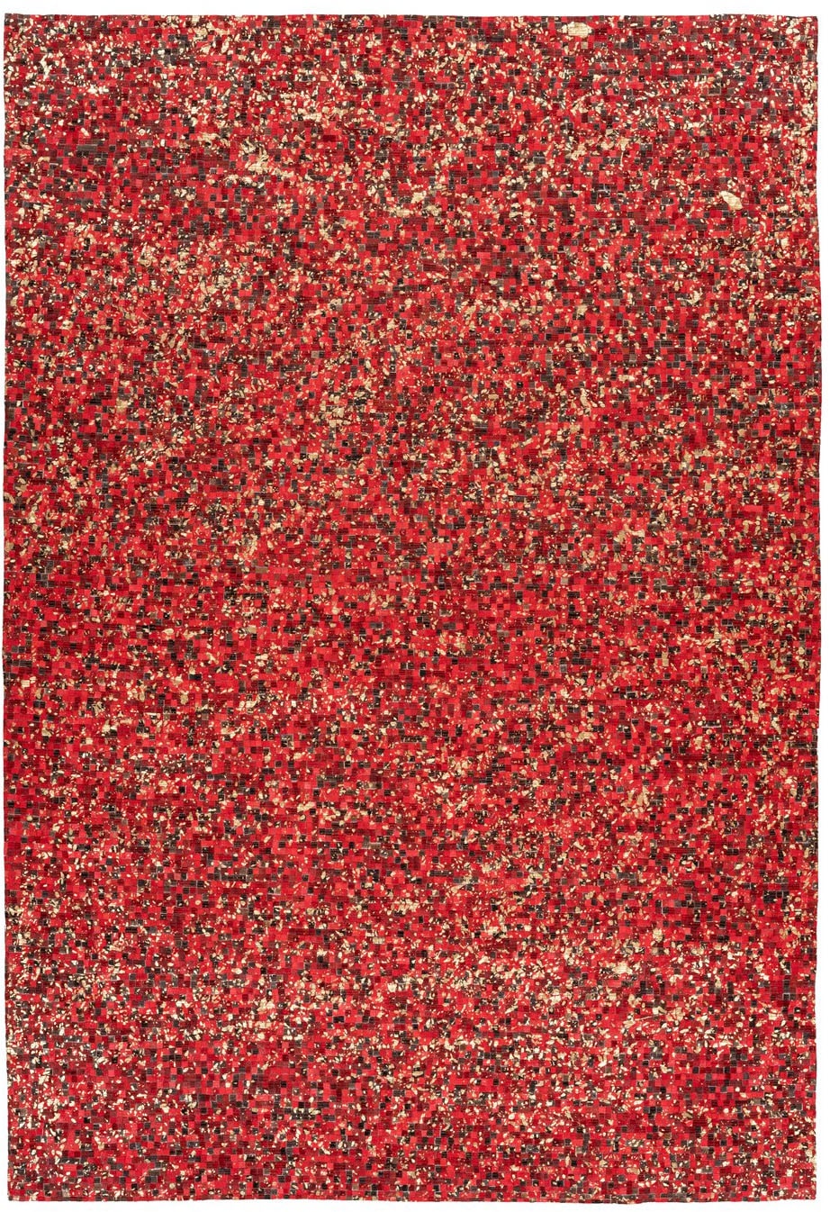 Arte Espina Teppich »Finish 100« rechteckig 5 mm Höhe natürlicher Lederteppich,mit glänzender Metallic-Farbe,Rücken aus Filz