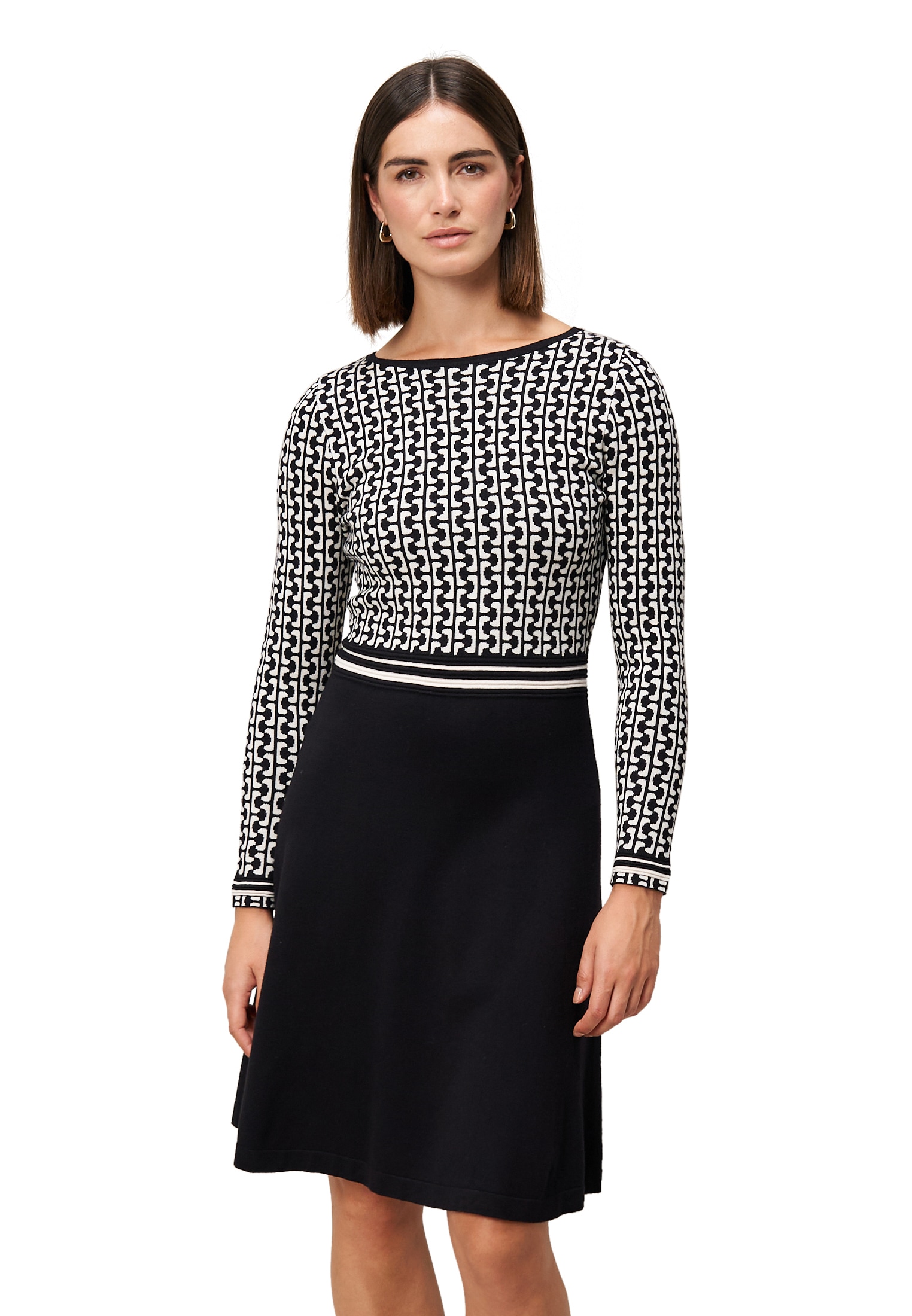 Zero Strickkleid »Strickkleid grafisches Muster«