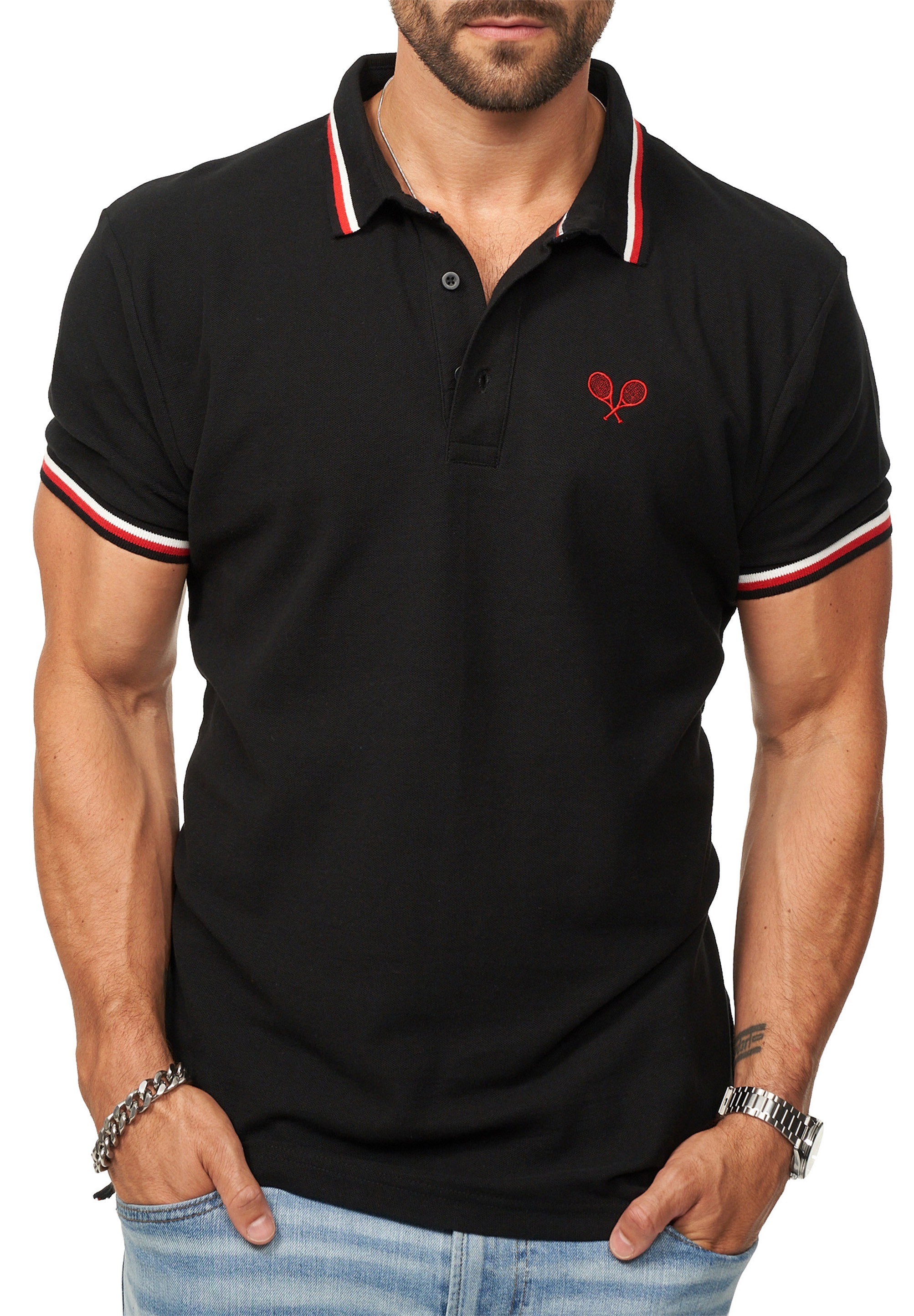Daily Cotton Poloshirt »Männer Polohemd mit Logo im Regular-Fit in Piqué-Qualität« Männer Polohemd mit Logo im Regular-Fit in Piqué-Qualität