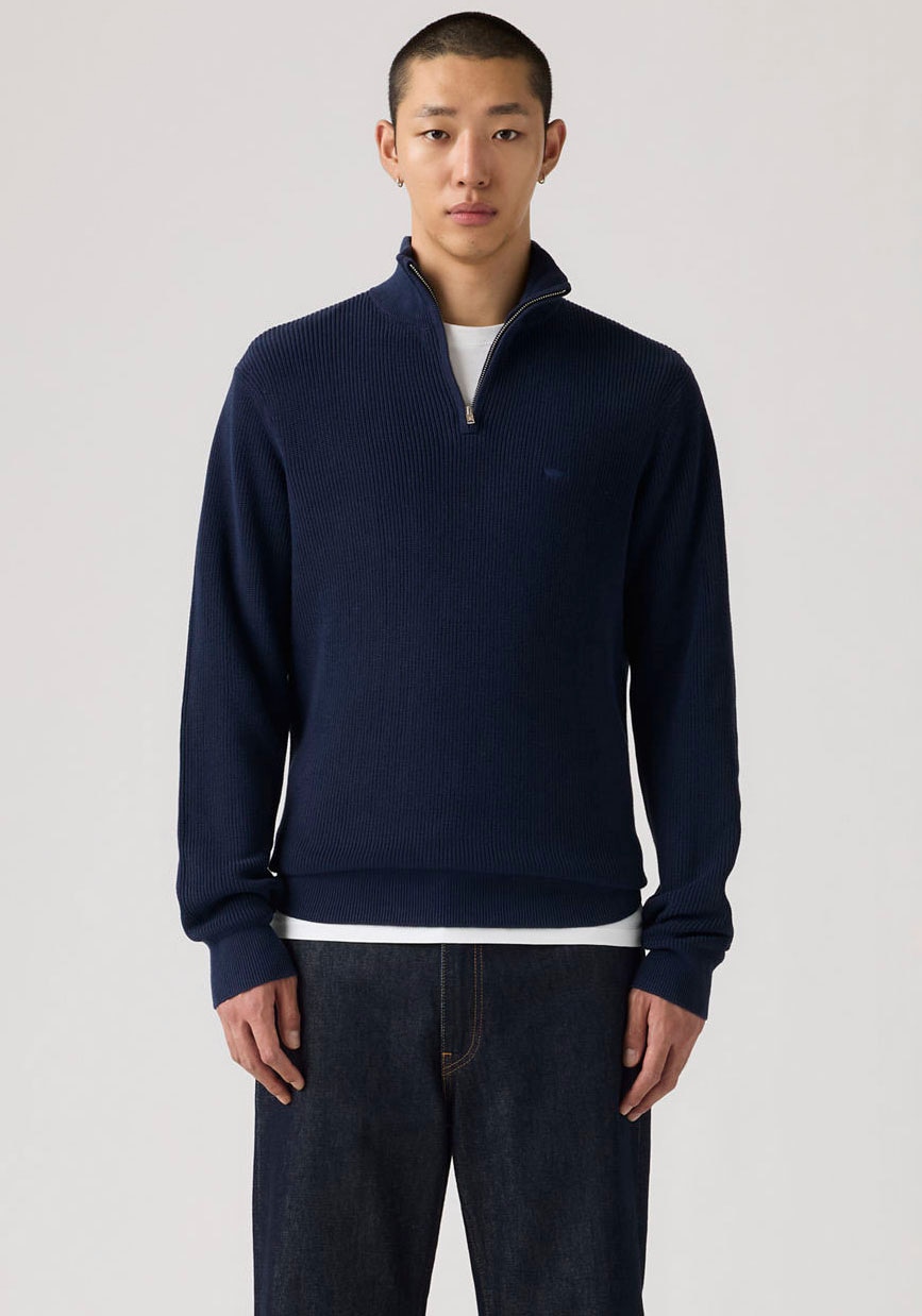 Levi's® Strickpullover »HM QUARTER ZIP SWEATER« mit Zipper und Struktur