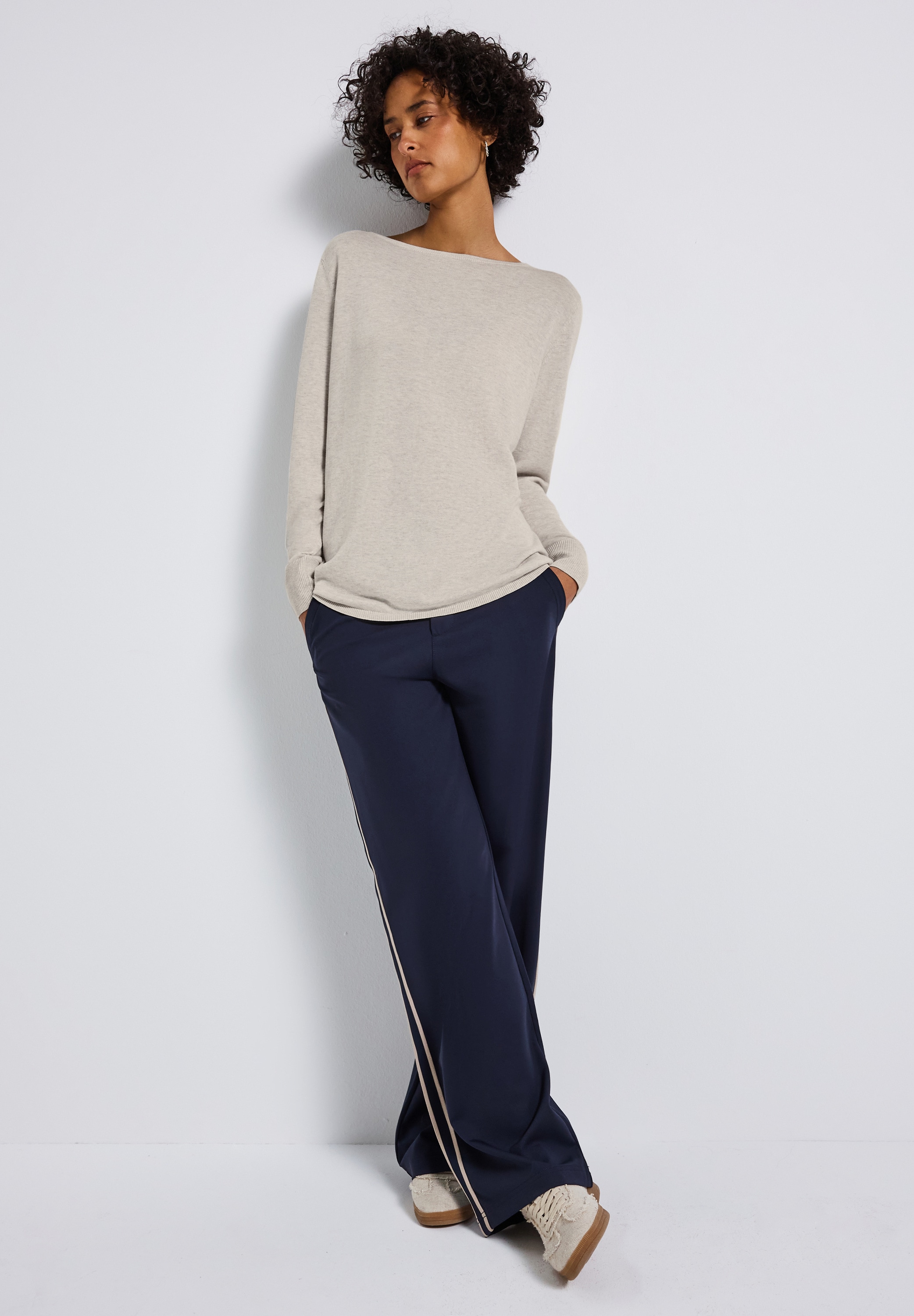 STREET ONE Strickpullover mit U-Boot-Ausschnitt