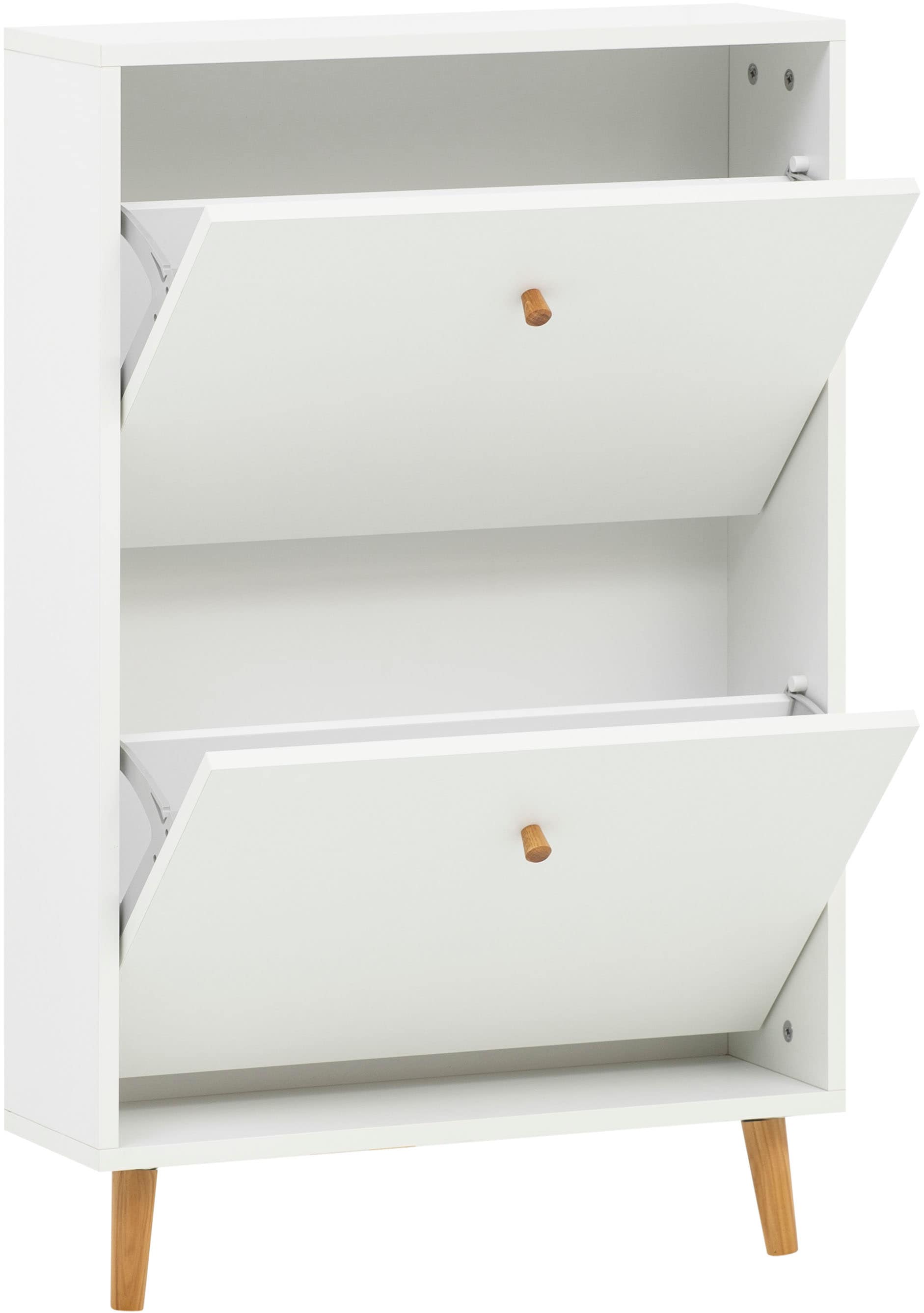 Schildmeyer Schuhschrank »Bjarne, Breite 59 cm« Griffe und Möbelfüße aus Massivholz