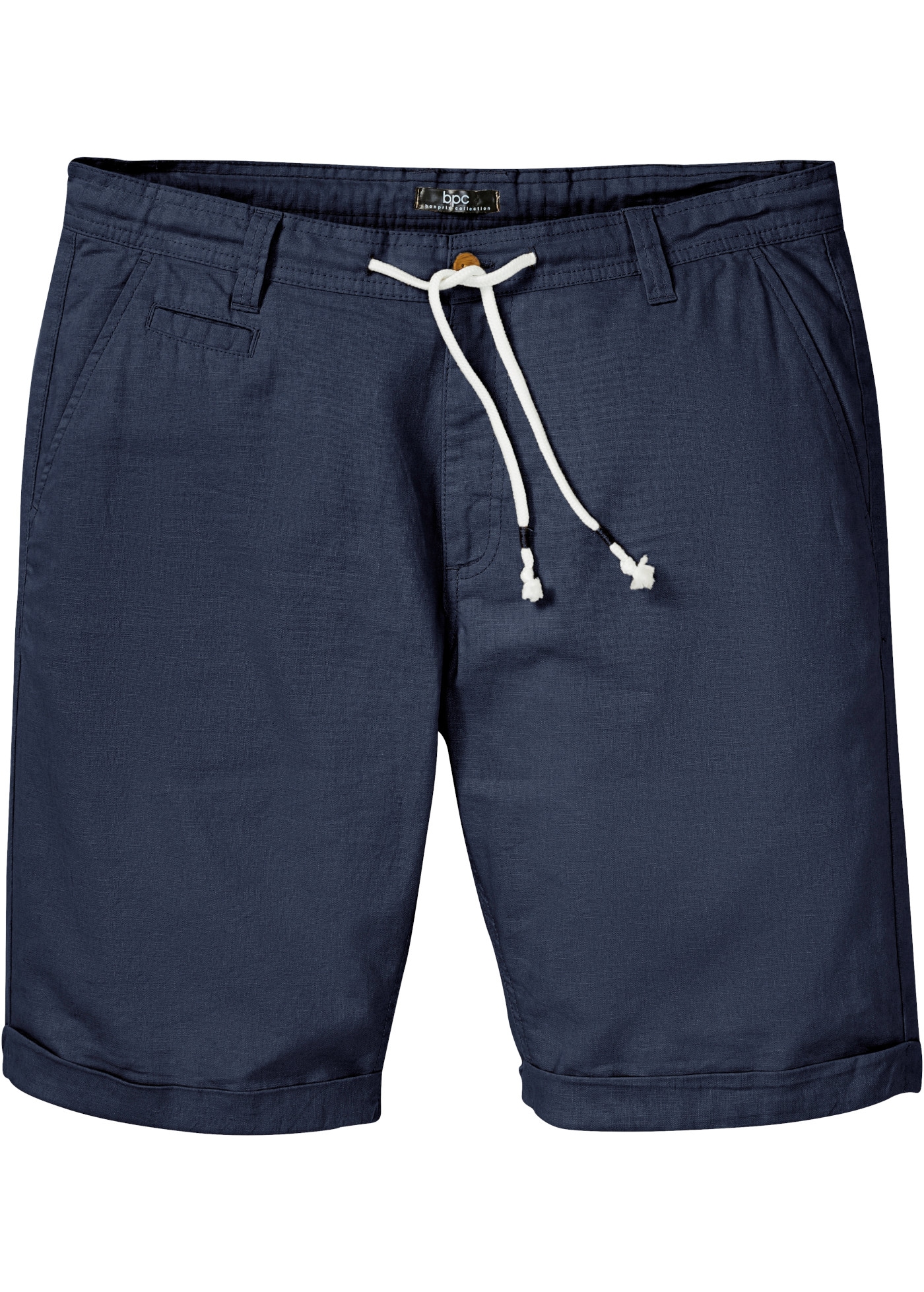 bonprix Bermudas  aus Leinen-Baumwoll-Mix, Regular Fit, mit Bindeband am Bund