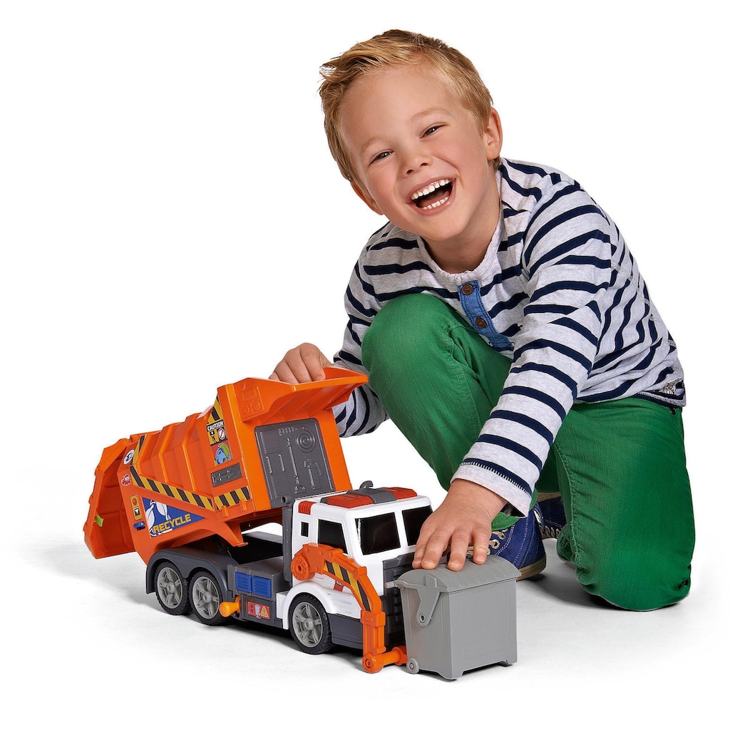 Dickie Toys Spielzeug-Müllwagen »Action Series Garbage Truck«, mit Licht und Sound