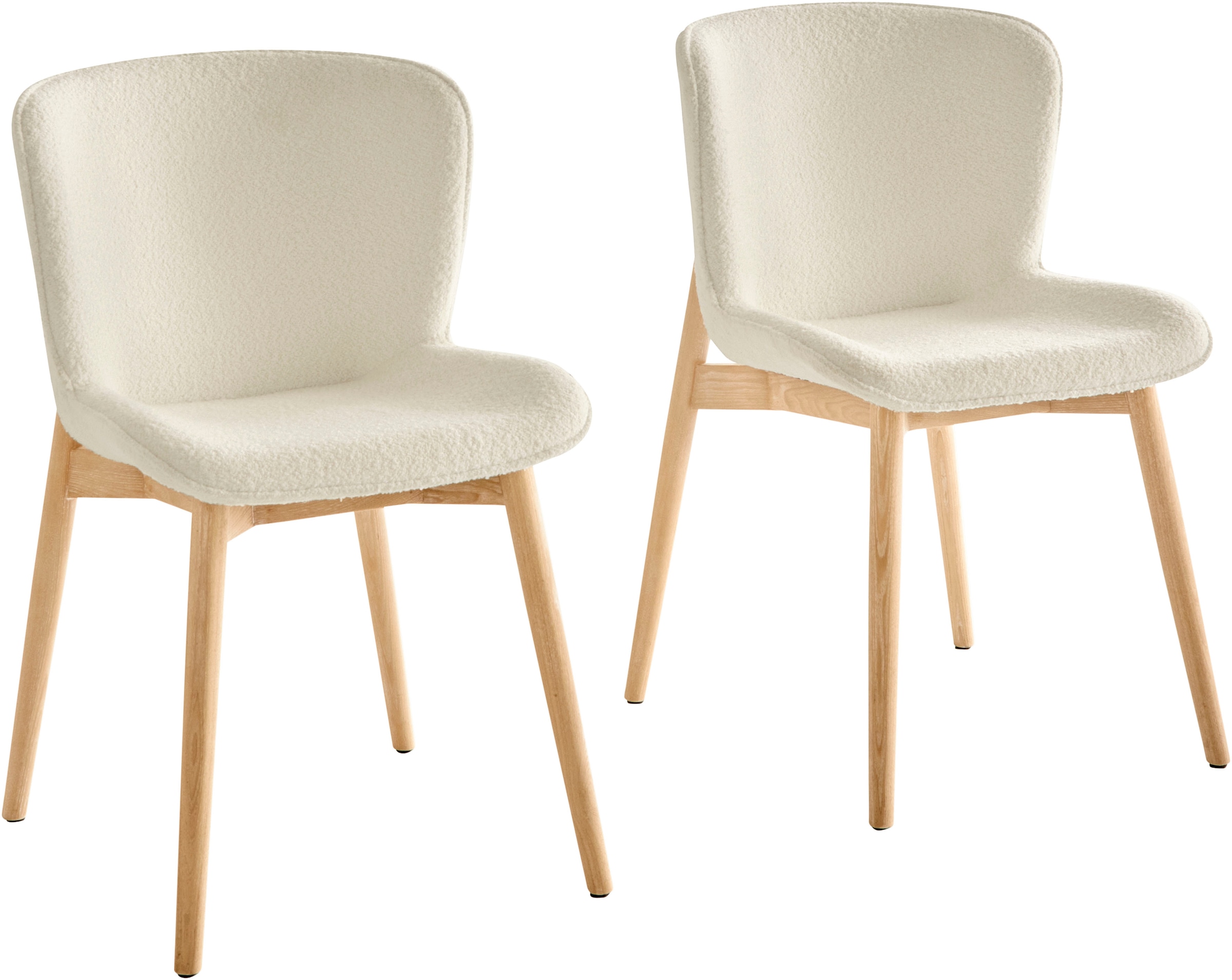 s.Oliver Esszimmerstuhl »Kailee« (Set) 2 Stk.weicher Bouclé-Bezug, ergonomisches Design, Eschenholzgestell