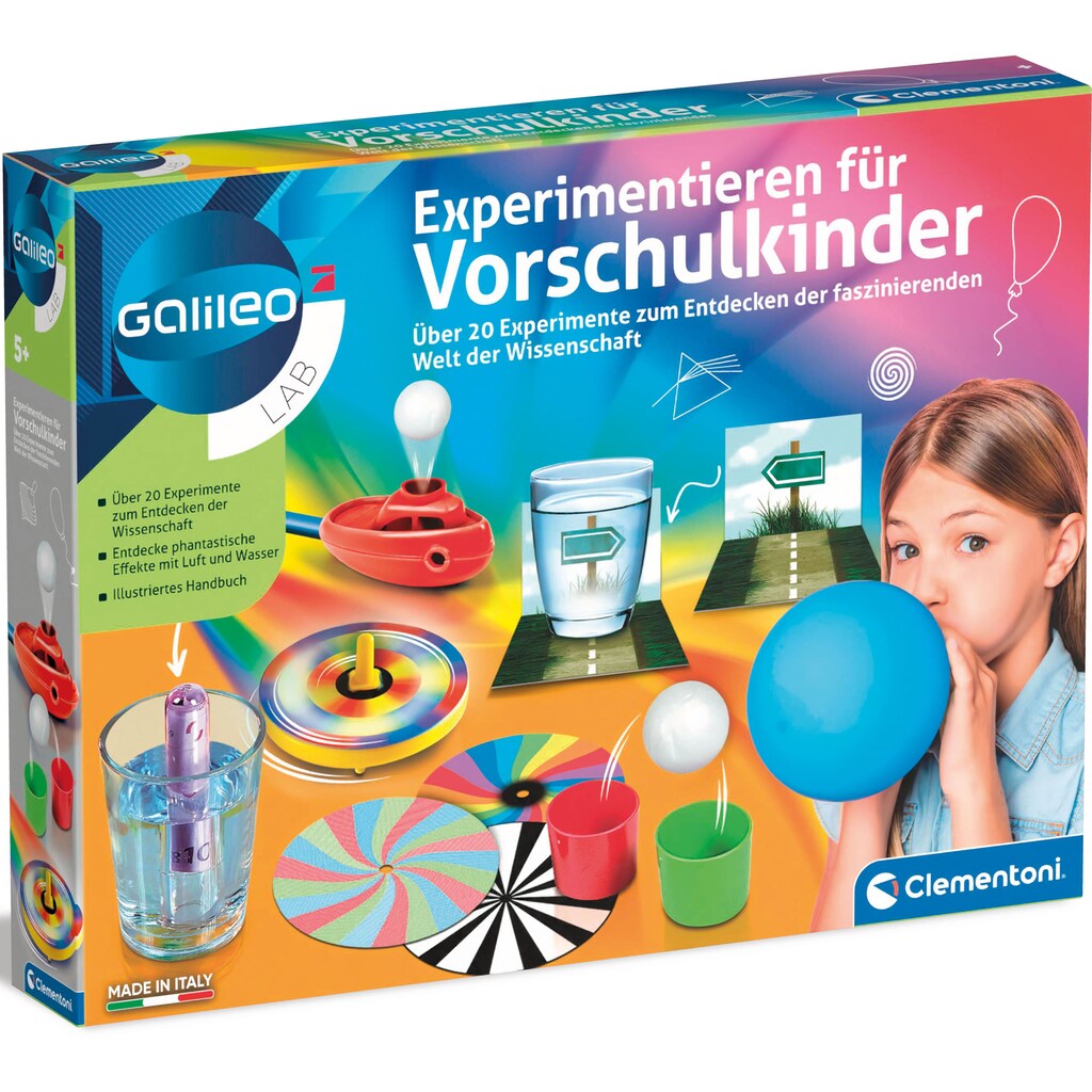 Clementoni® Experimentierkasten »Galileo, Experimentieren für Vorschulkinder«