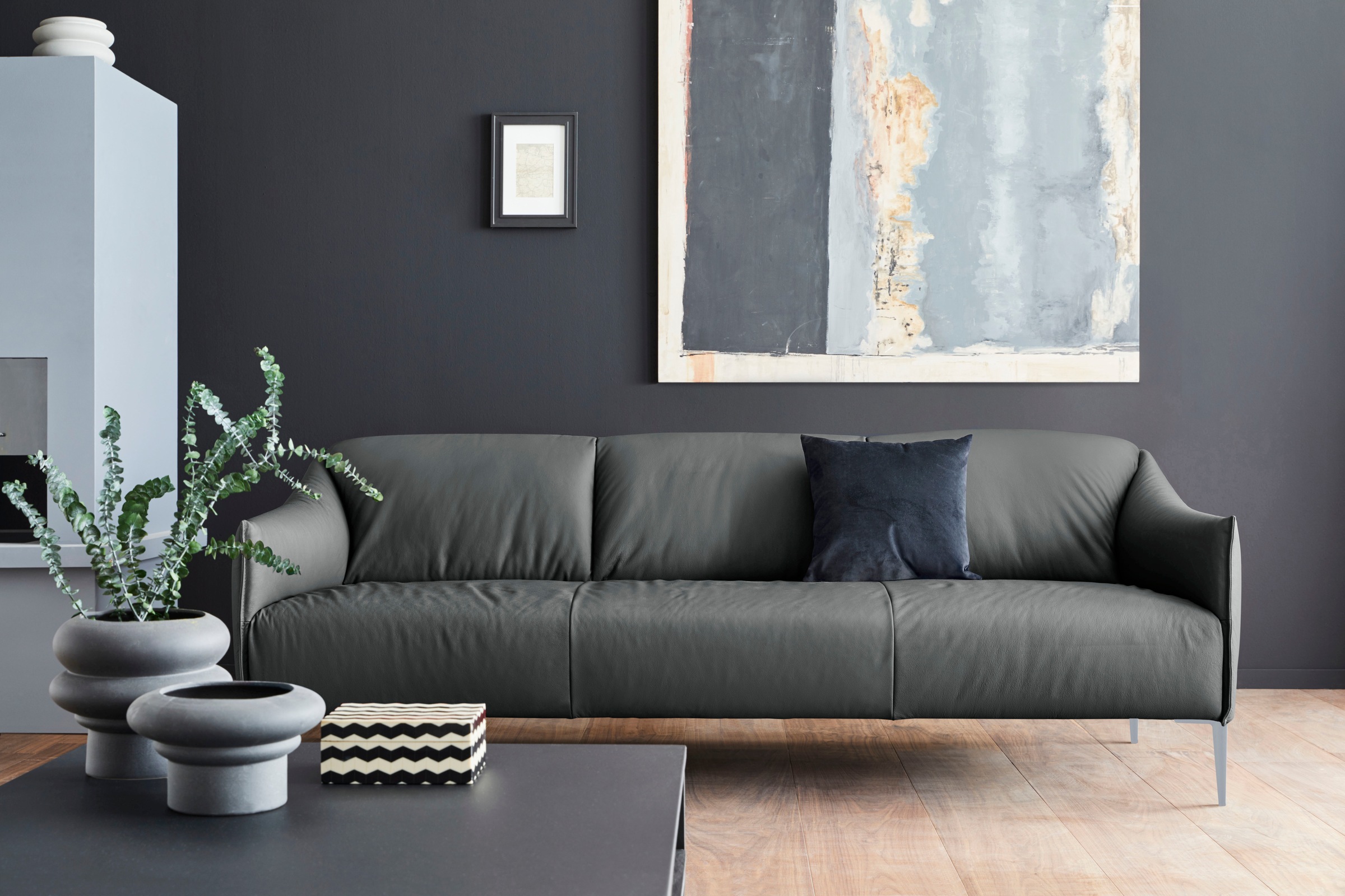 W.SCHILLIG 3-Sitzer »sally«, mit Metallfüßen in Silber matt, Breite 224 cm