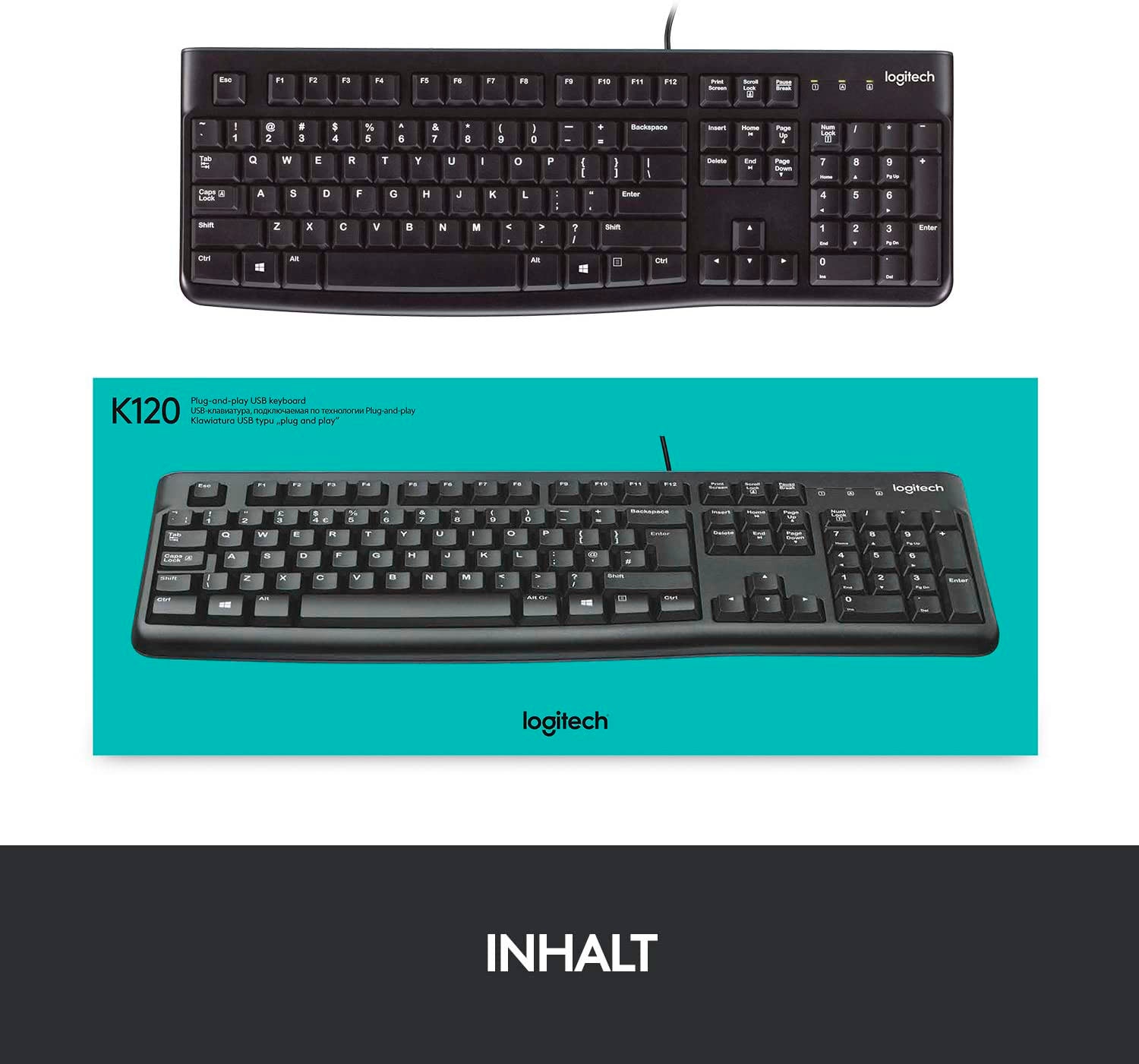 Logitech PC-Tastatur »Keyboard K120 for Business«, (Ziffernblock)