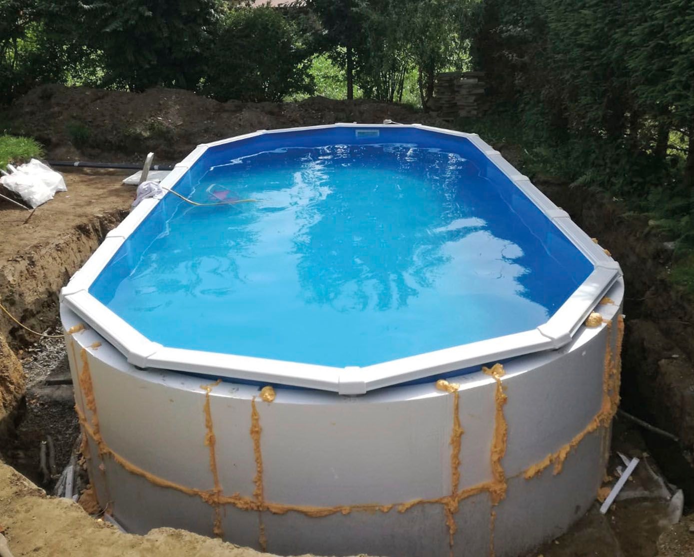 KWAD Poolwandisolierung »Pool Protector T60«, (32 St.), für Ovalformbecken der Größe 730x360x132 cm