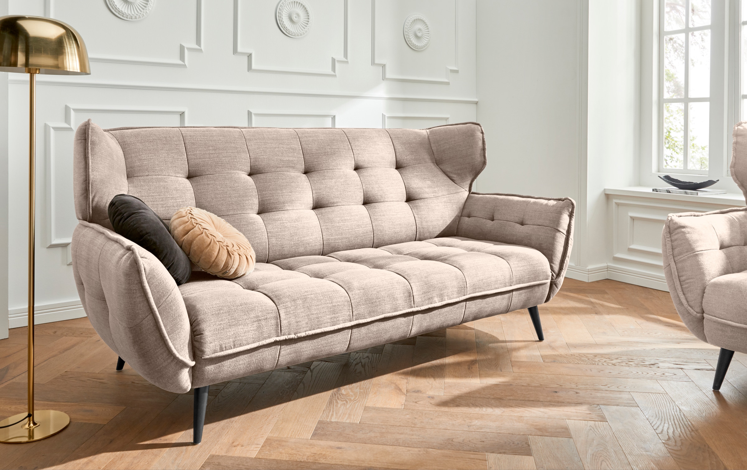 Leonique 3-Sitzer »Ariana«, Big-Sofa bzw. stylischer Hochlehner