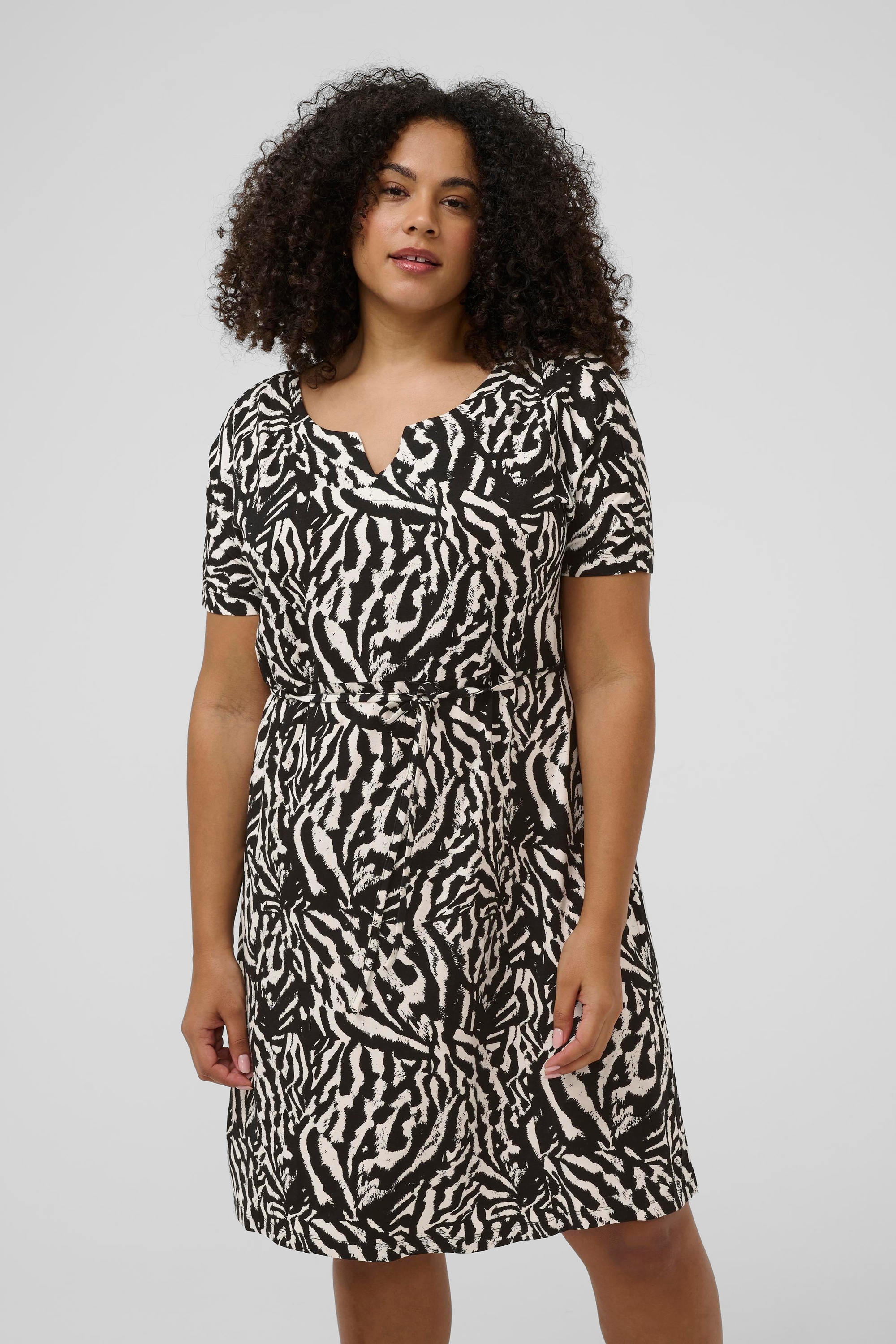 KAFFE Curve Midikleid »Damen Kleid KCmella«