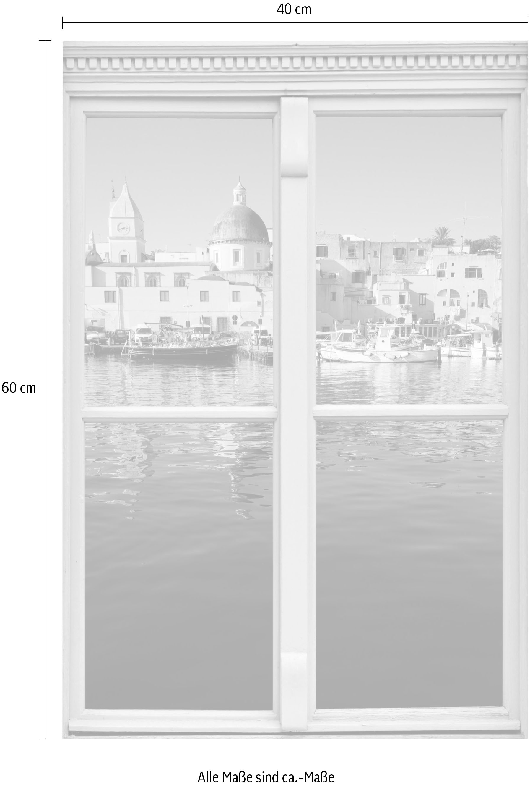 queence Wandsticker »Hafen« Wandsticker, Wandbild, selbstklebend, 3D, Fenster