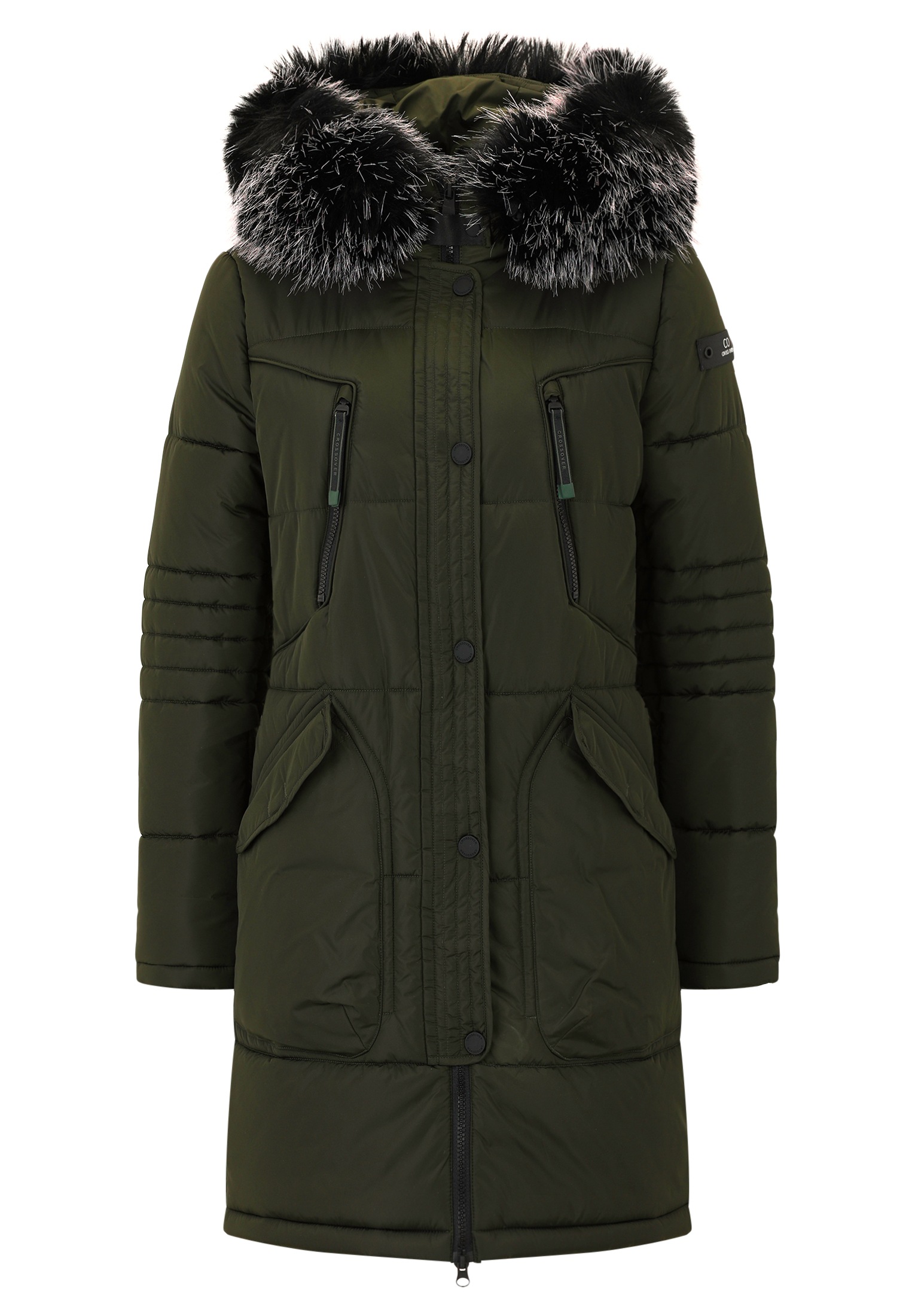 Betty Barclay, Damen, Steppjacke »Steppjacke mit Kapuze«, Dunkelgrün, 40, Dunkelgrün, Passform: Lässig