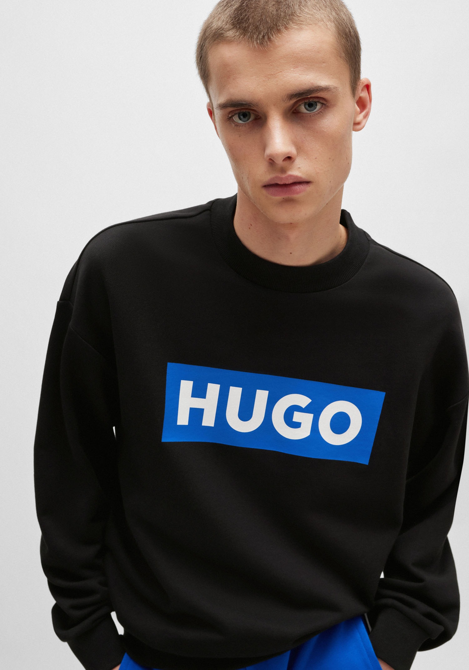 HUGO Blue Sweatshirt »Niero«, mit Logo-Druck