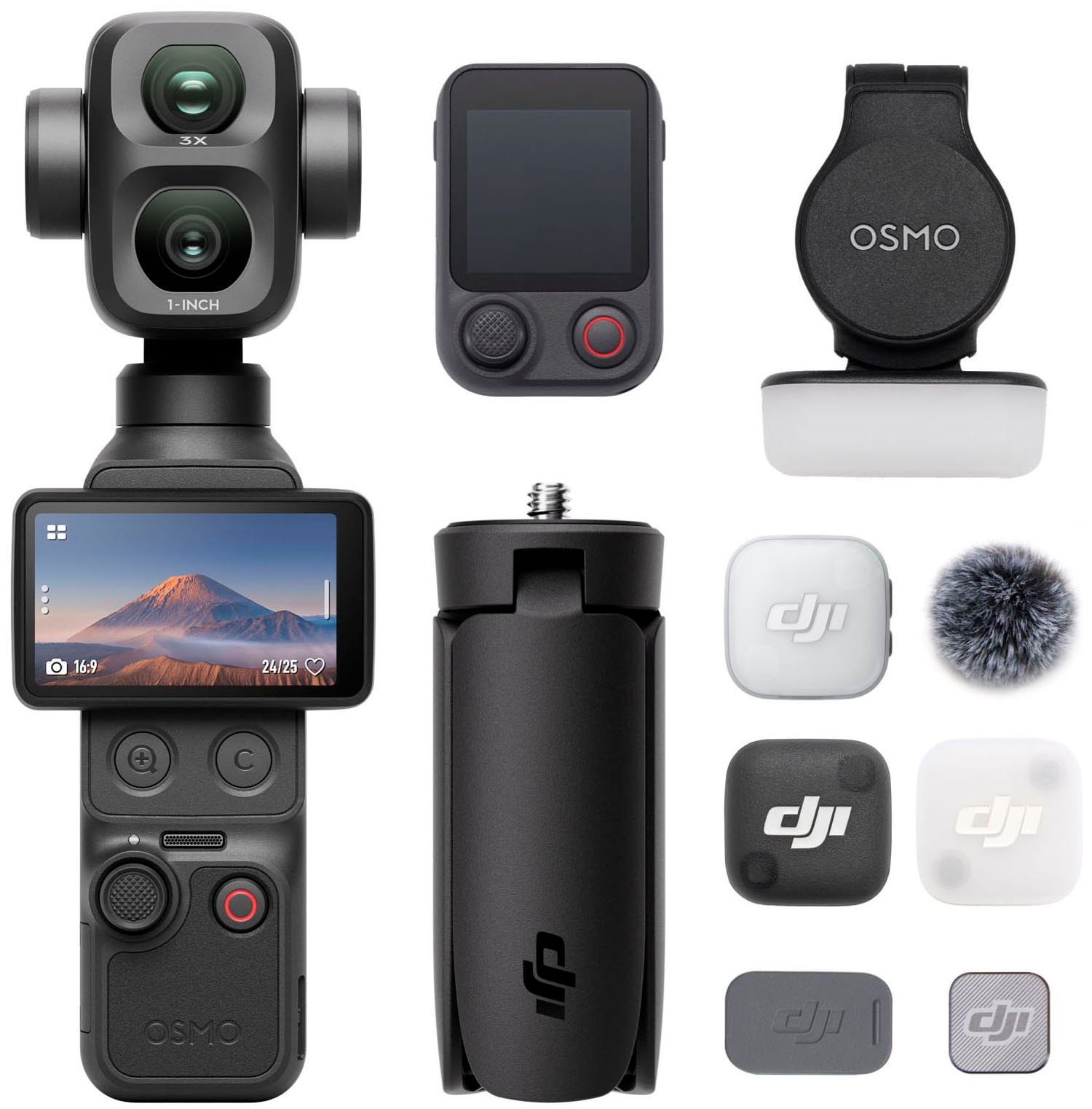 DJI Kompaktkamera »Osmo Pocket 4P (Pro) Vlog Combo« , 37 , 3 fach fach x opt. Zoom , Bluetooth