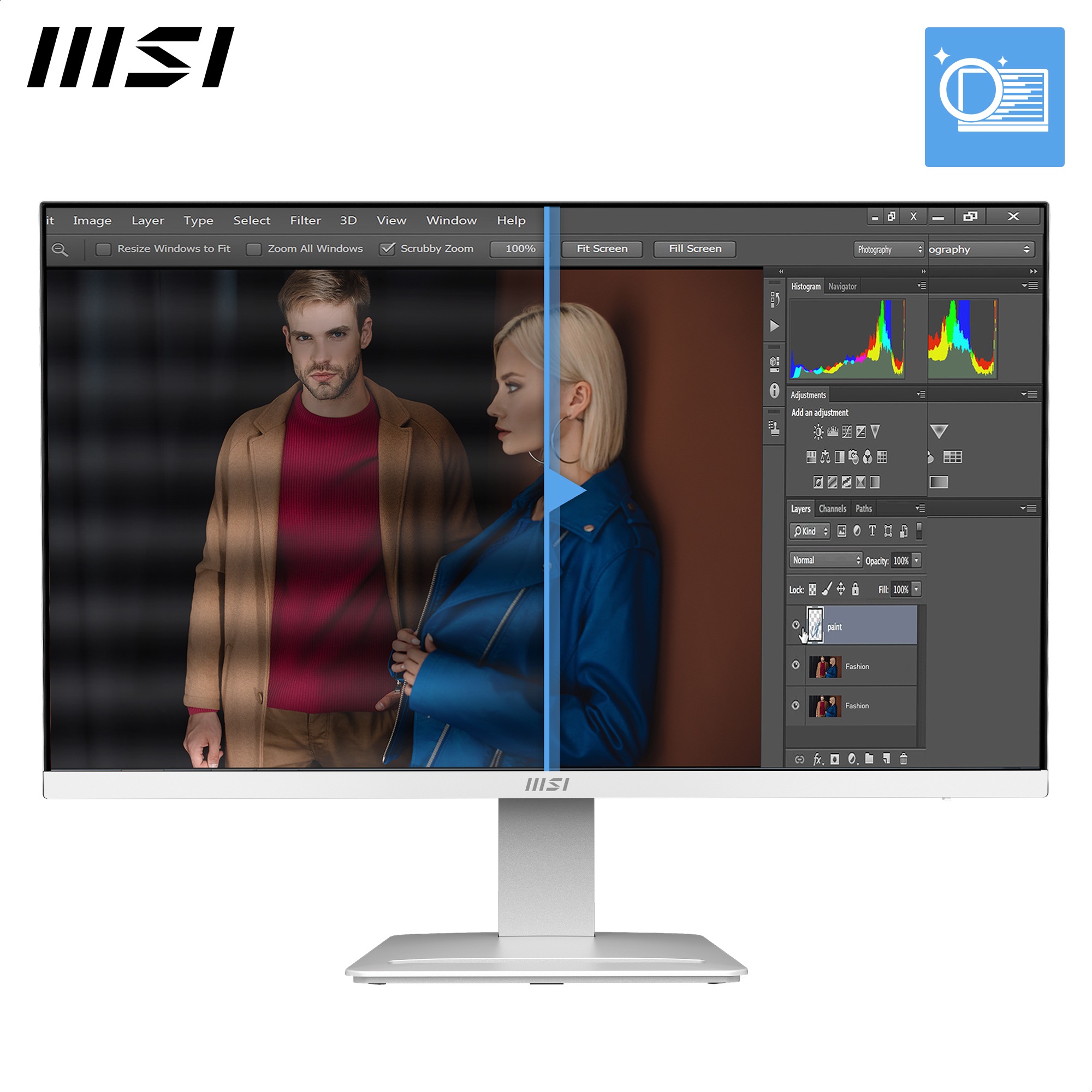 MSI LED-Monitor »PRO MP273W E14A« 68,6 cm/27 ″  1920 x 1080 px FHD 1 Reaktionszeit 144 Hz neigbar, Lautsprecher, Zubehörsteckplatz