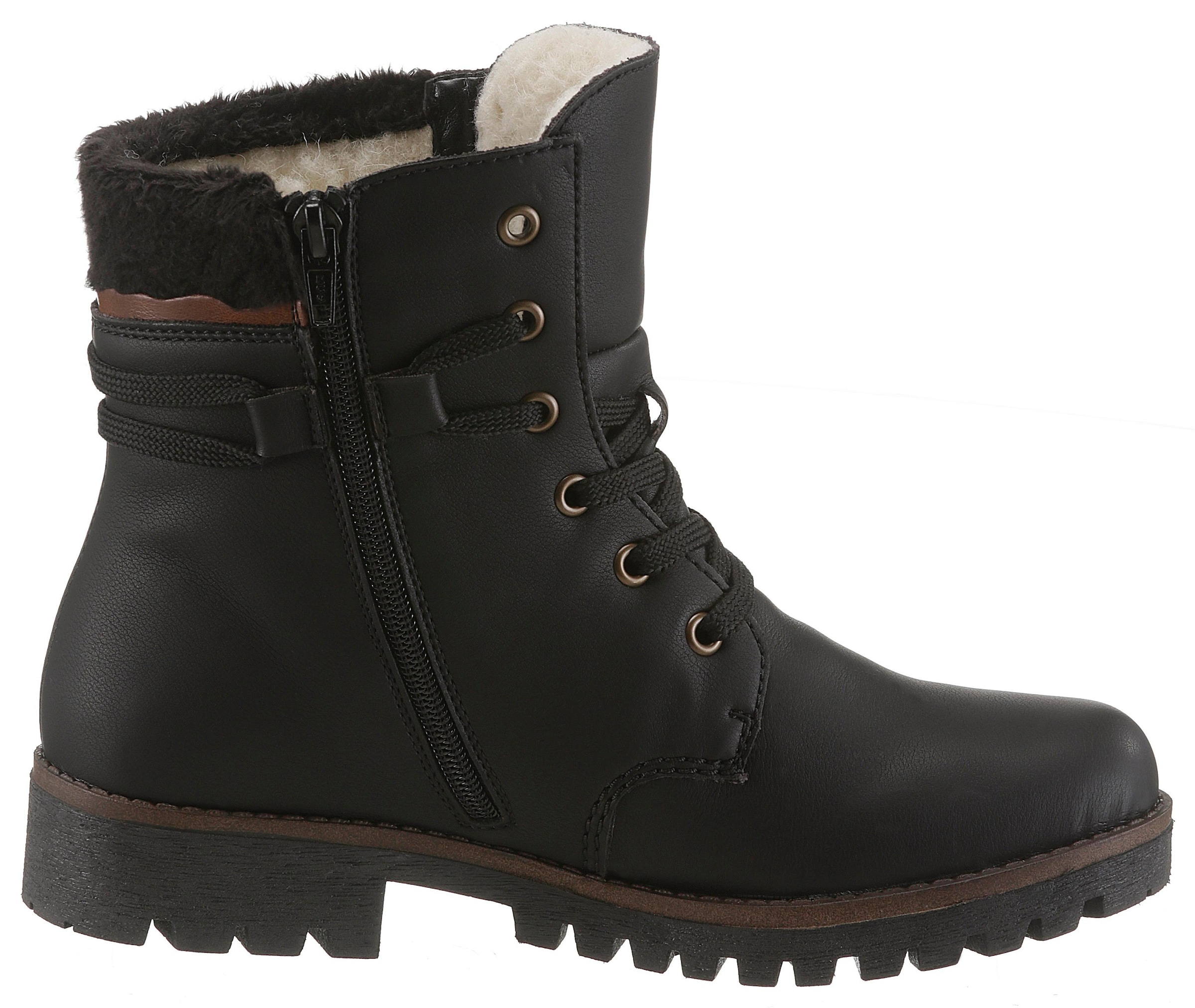 Rieker Winterboots, Winterstiefelette, Schnürstiefelette, Boots mit Tex-Ausstattung