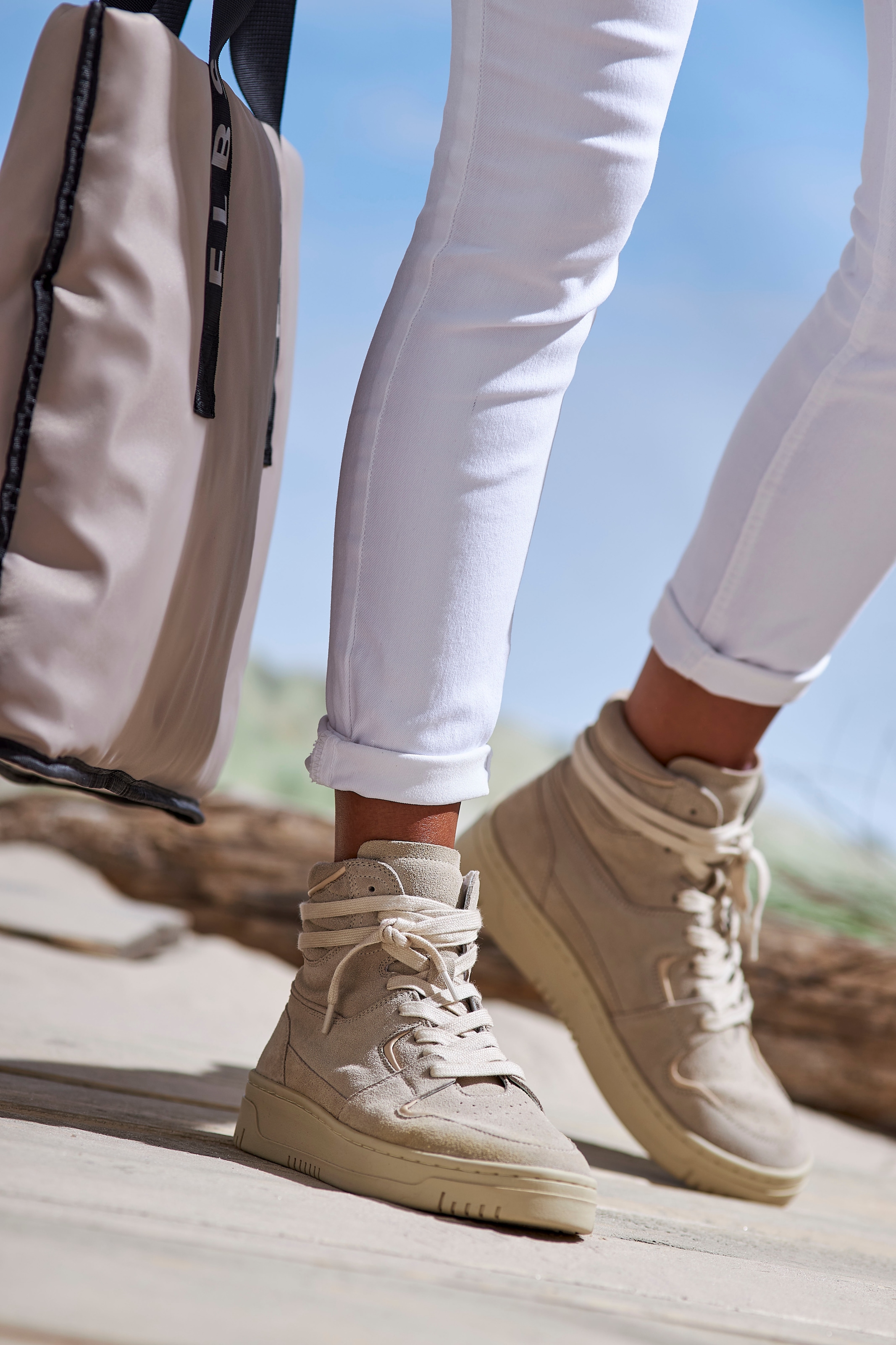 Elbsand Shopper »Schultertasche«, große Handtasche, Henkeltasche, Tragetasche, Badetasche VEGAN