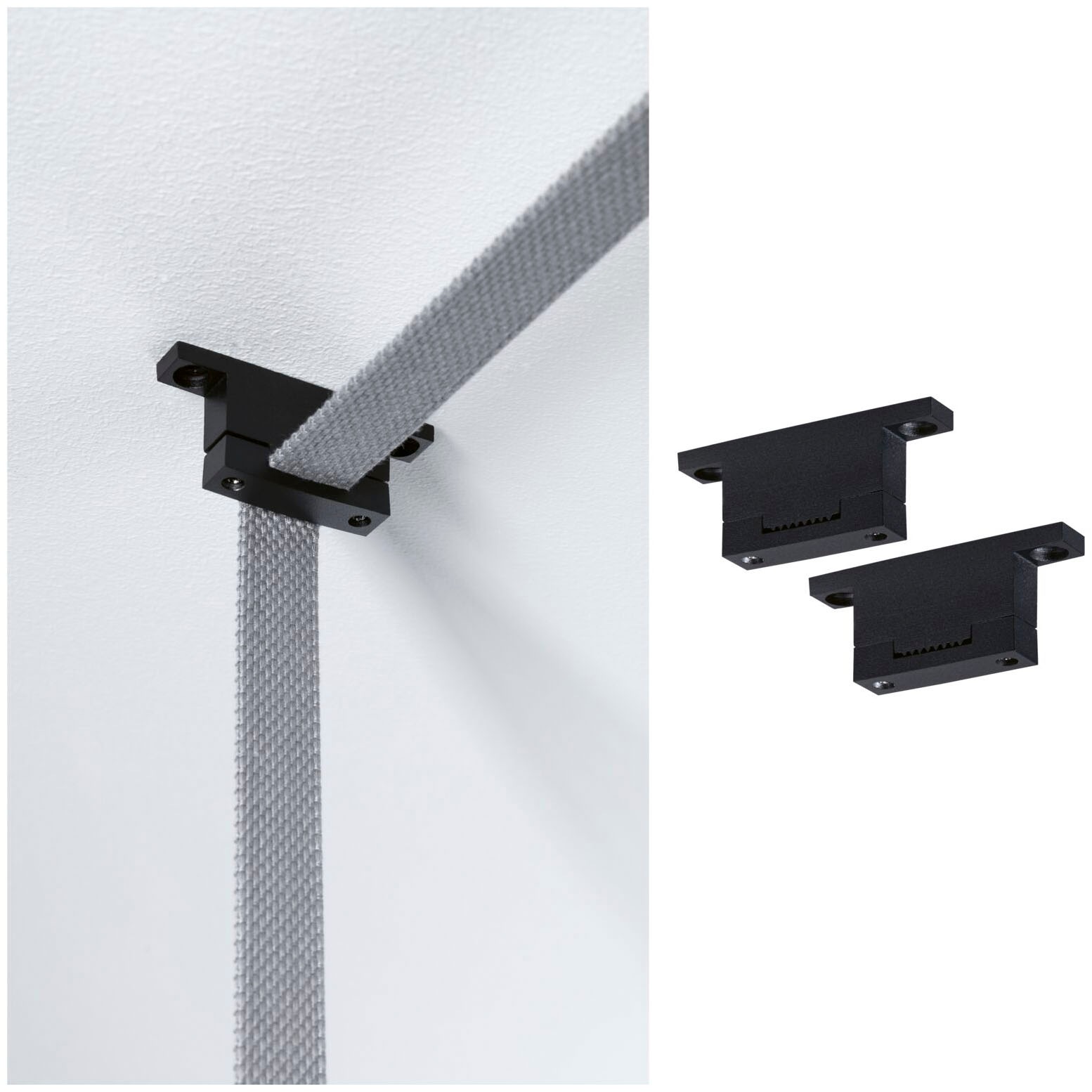 Paulmann Hängeleuchte »ULine Zubehör 2er-Pack Gurt Halter  2er-Set  Schwarz« 2 Stk.