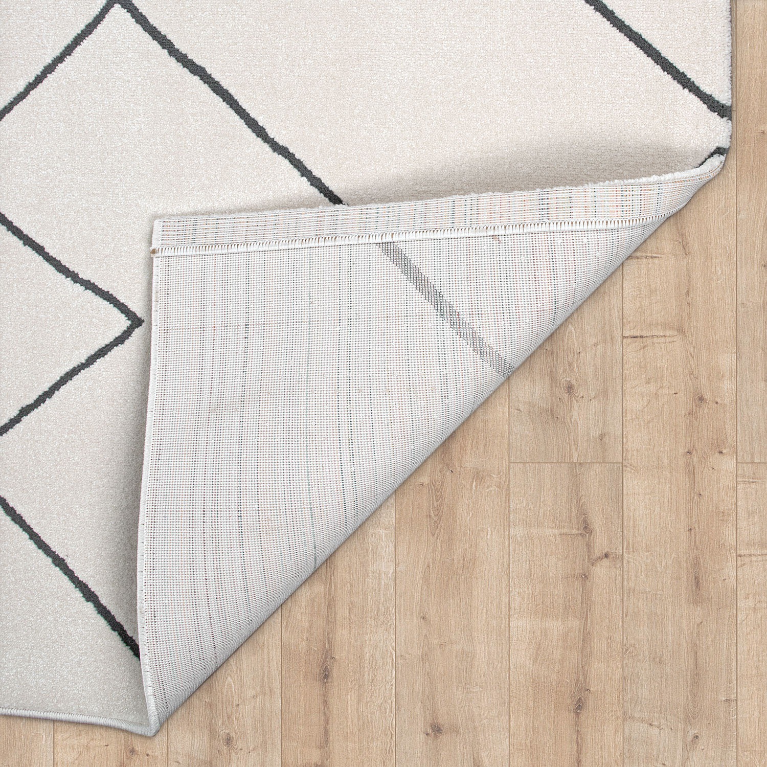 Paco Home Teppich »Haral 785«, rund, 9 mm Höhe, Kurzflor, Scandi Design, Rauten Motiv