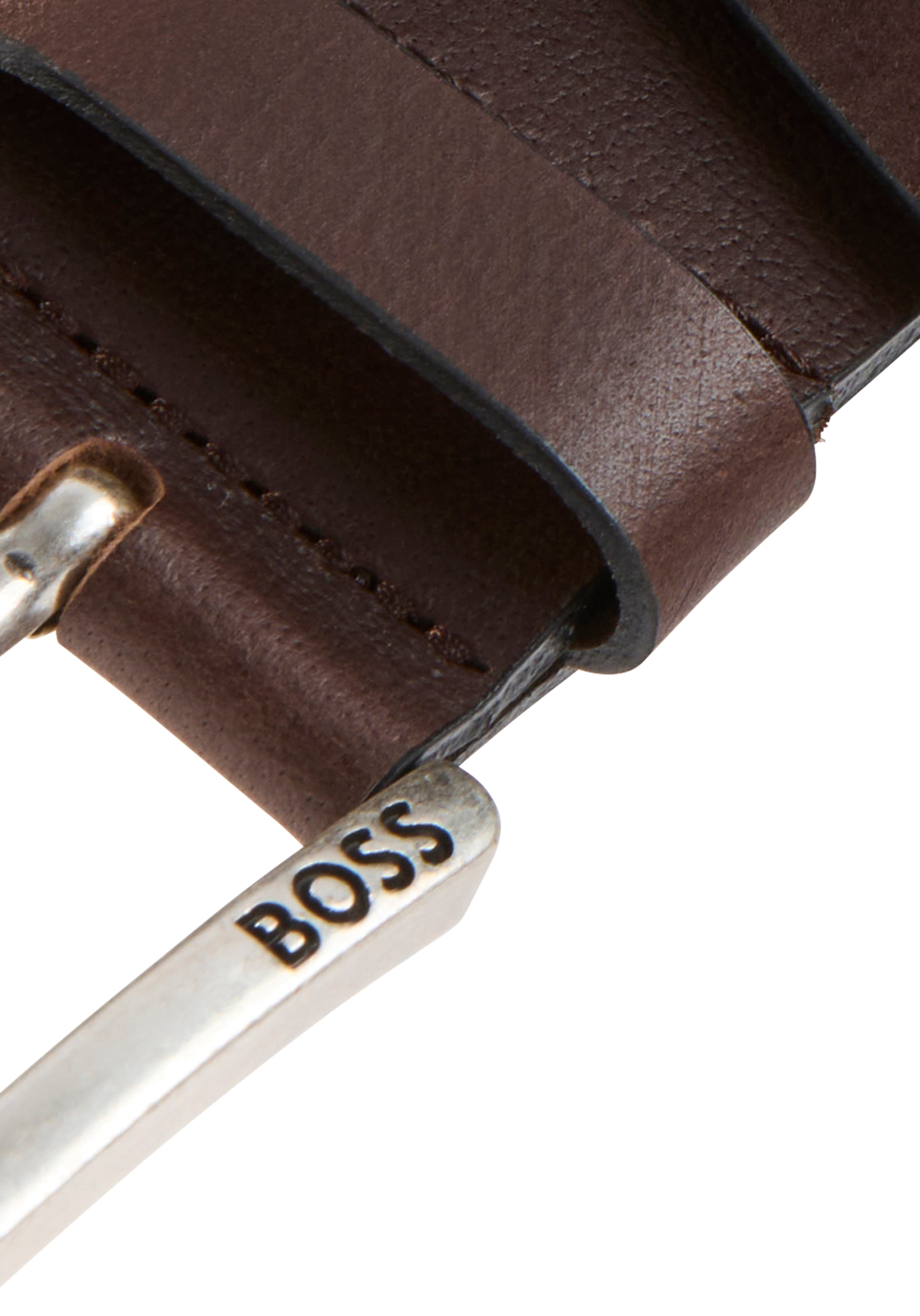 BOSS Ledergürtel »Janni Sz40« mit Prägung auf der Schließe