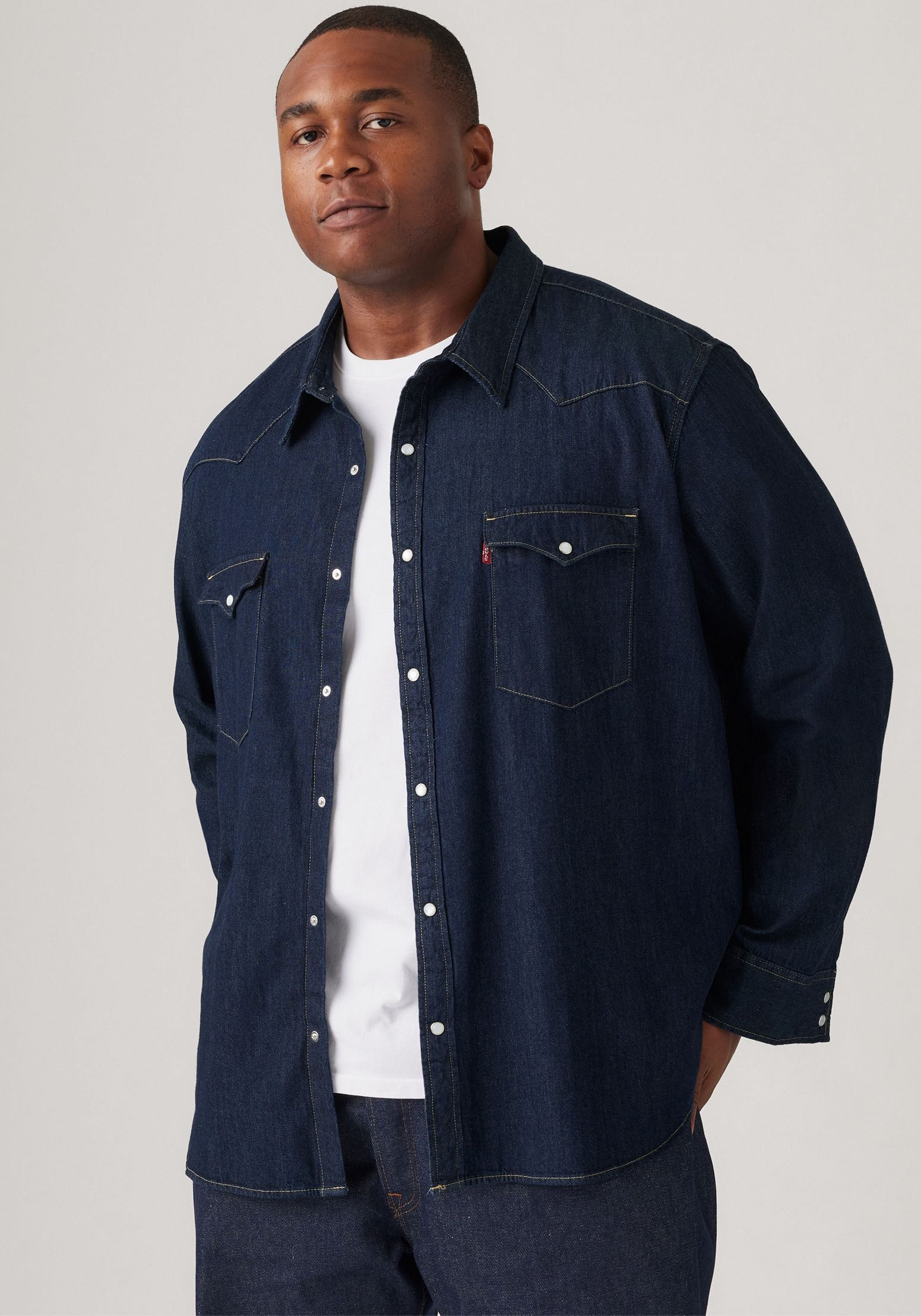 Levi's® Plus Jeanshemd, im Westernstyle