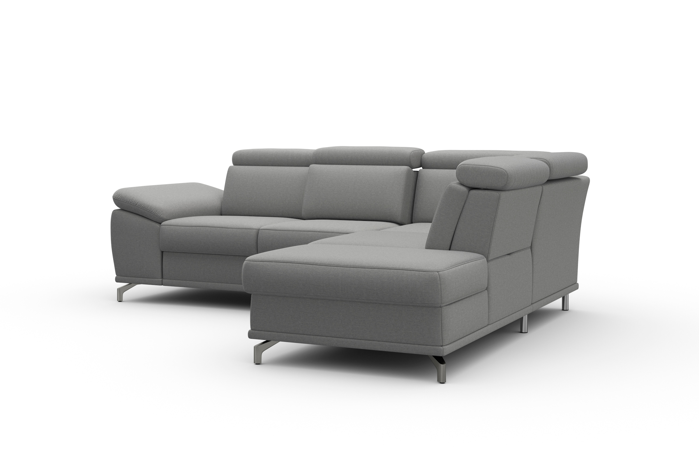 sit&more Ecksofa »Cabrio L-Form, B: 274 cm, mit Sitztiefen-, Arm- & Kopfteilverstellung« 3 Nierenkissen, Federkern, optional Bettfunktion und Stauraum