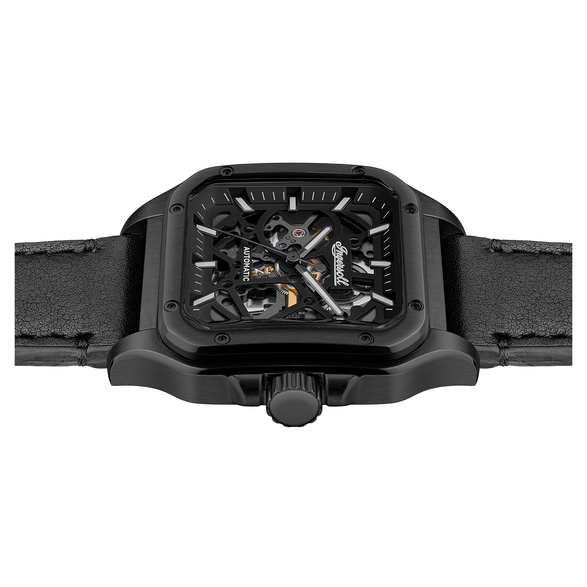 Ingersoll Automatikuhr »The Ollie« Armbanduhr, Herrenuhr, Mechanische Uhr, Lederarmband, analog