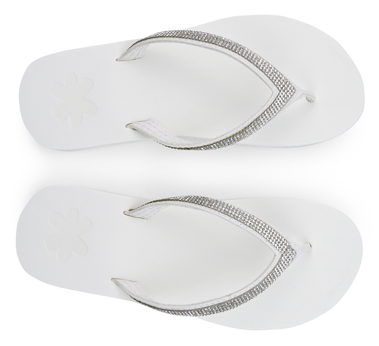 Flip Flop Zehentrenner »flip*«, Sommerschuh, Schlappen, Poolsildes mit funkelnden Riemchen