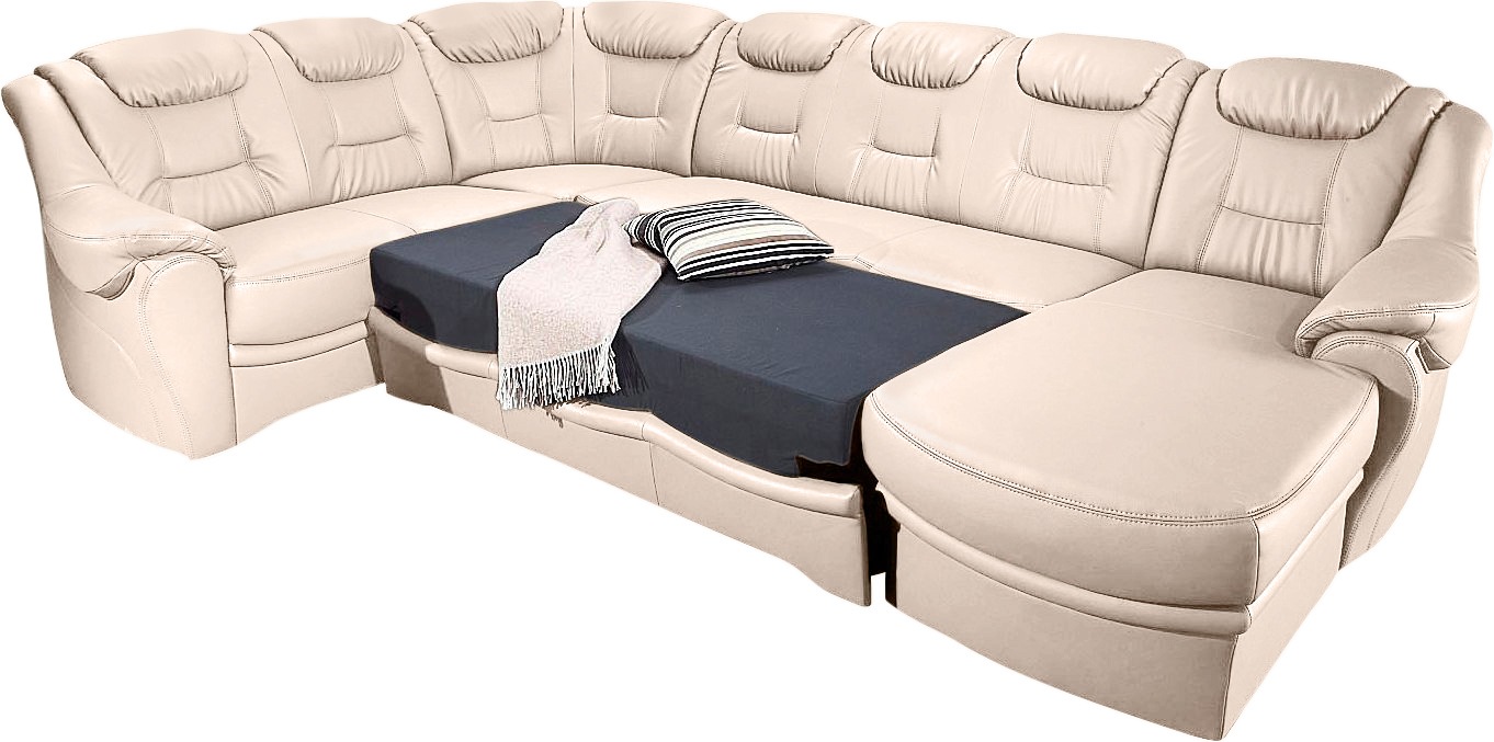 sit&more Wohnlandschaft »Bellevue U-Form«, wahlweise mit Bettfunktion