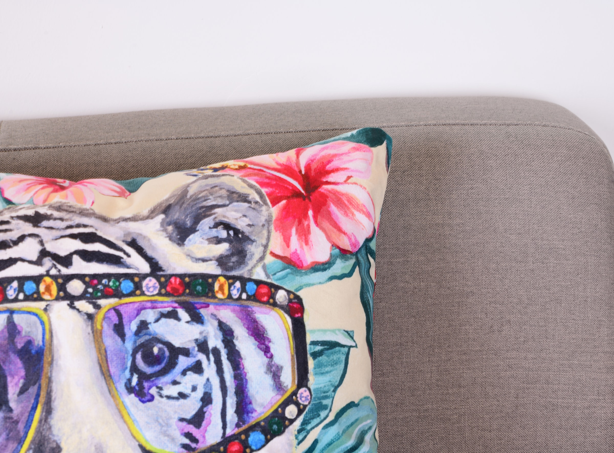 MIRRORS AND MORE Dekokissen »TIGRO« gemustert, Dekokissen mit Füllung