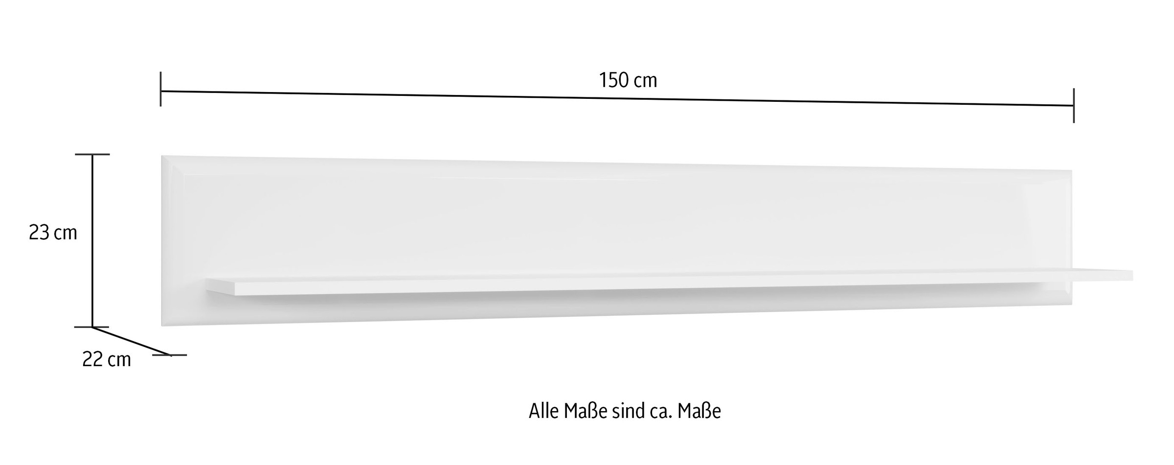 INOSIGN Wandboard »Marlon«, (Packung, 1 St.), Maße aufgebaut (B/T/H in cm): 65/39/192 - Hochglanz Fronten