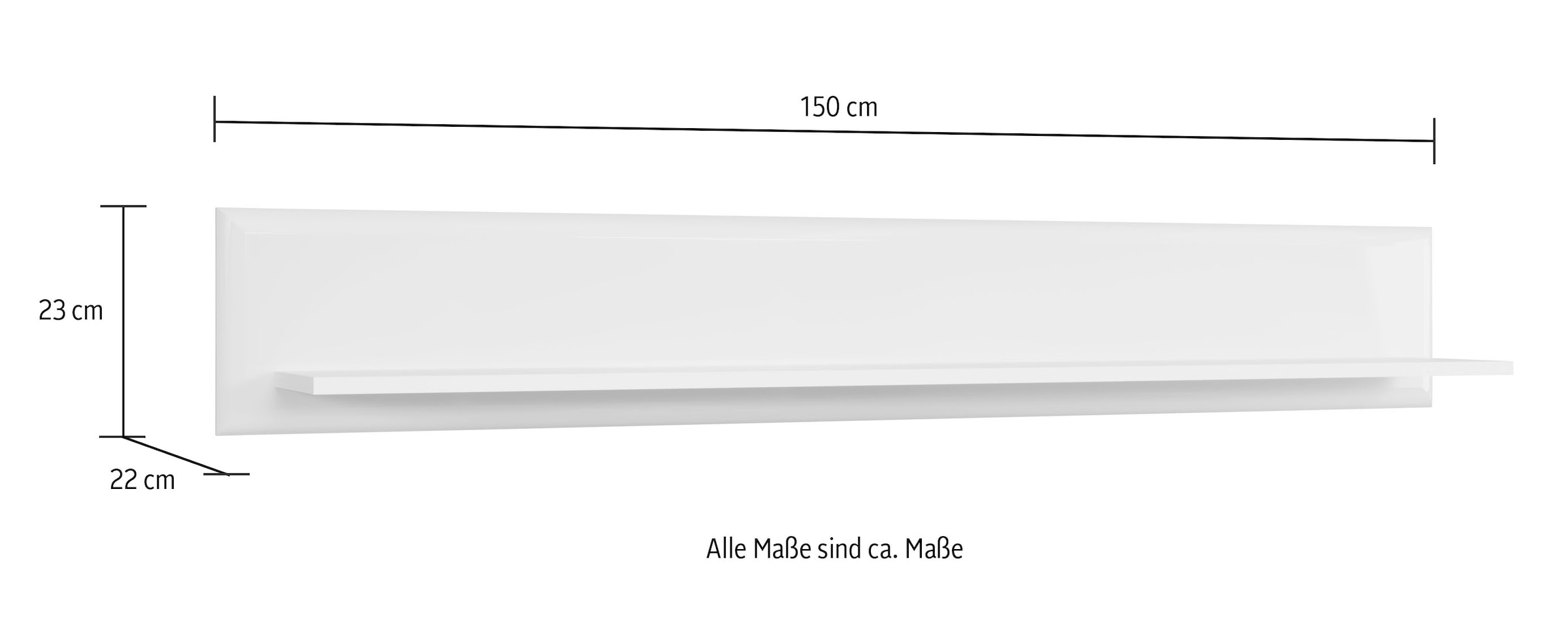 INOSIGN Wohnwand »Graz«, (Komplett-Set, 4 St.), Maße aufgebaut (B/T/H in cm): 341/40/192 - Hochglanz Fronten
