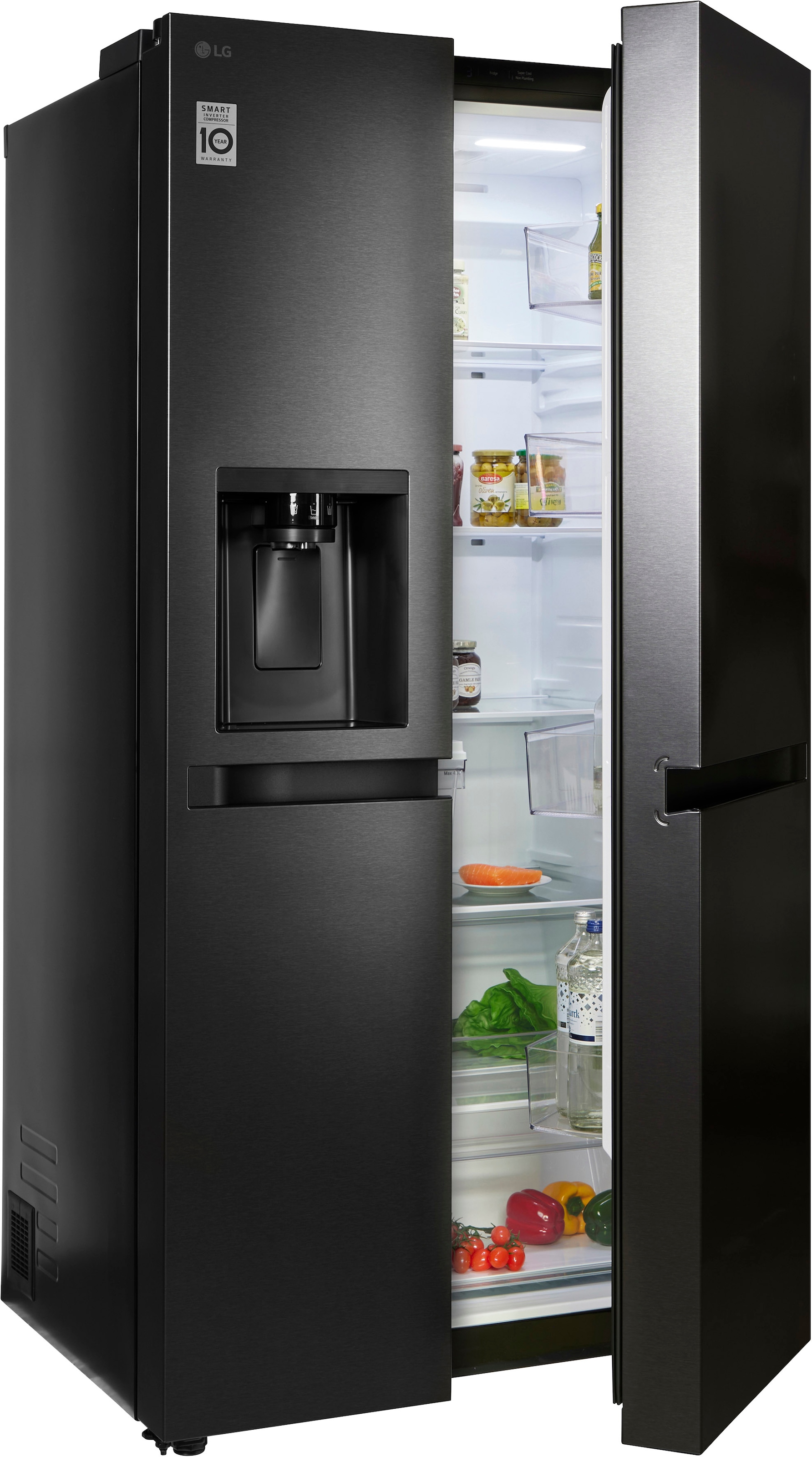 LG Side-by-Side »GSLC41EPPE«, Total No Frost, LINEARCooling, Multi-Airflow, Integrierter Wassertank