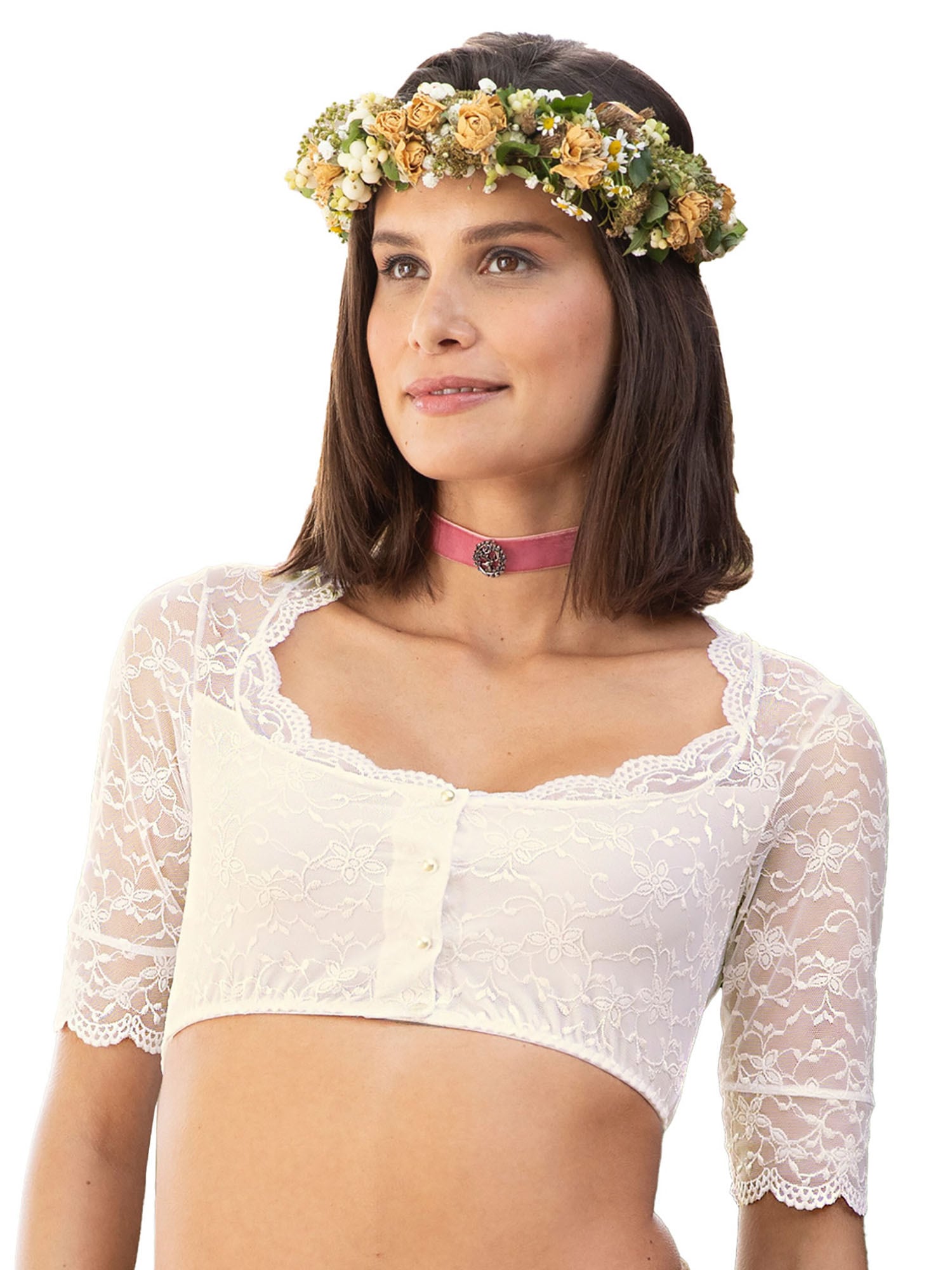 Nina Von C. Dirndlbluse »Dirndlbluse halbarm Doris«