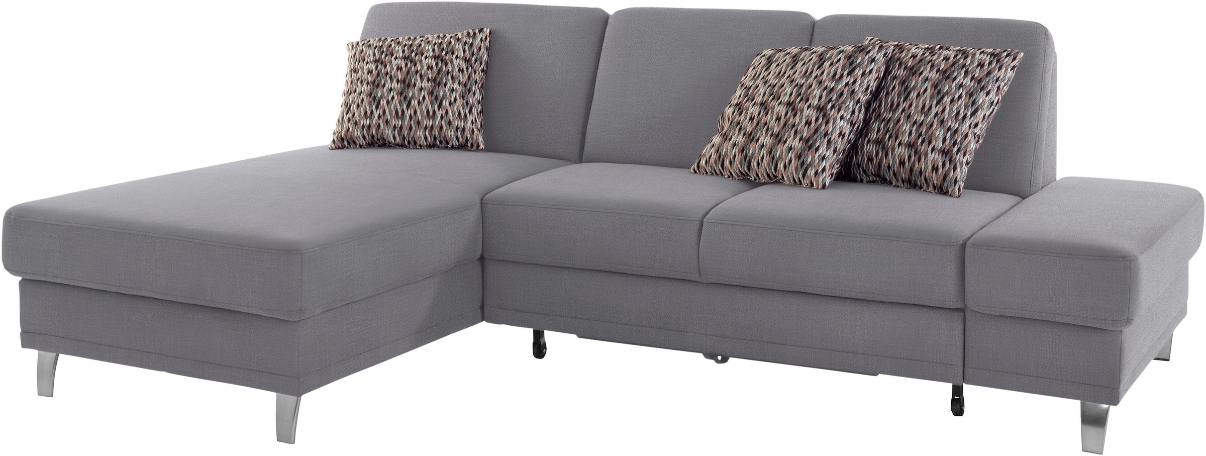 sit&more Ecksofa »Clio L-Form«, wahlweise mit Bettfunktion oder Vorziehsitz und Bettkasten, Federkern
